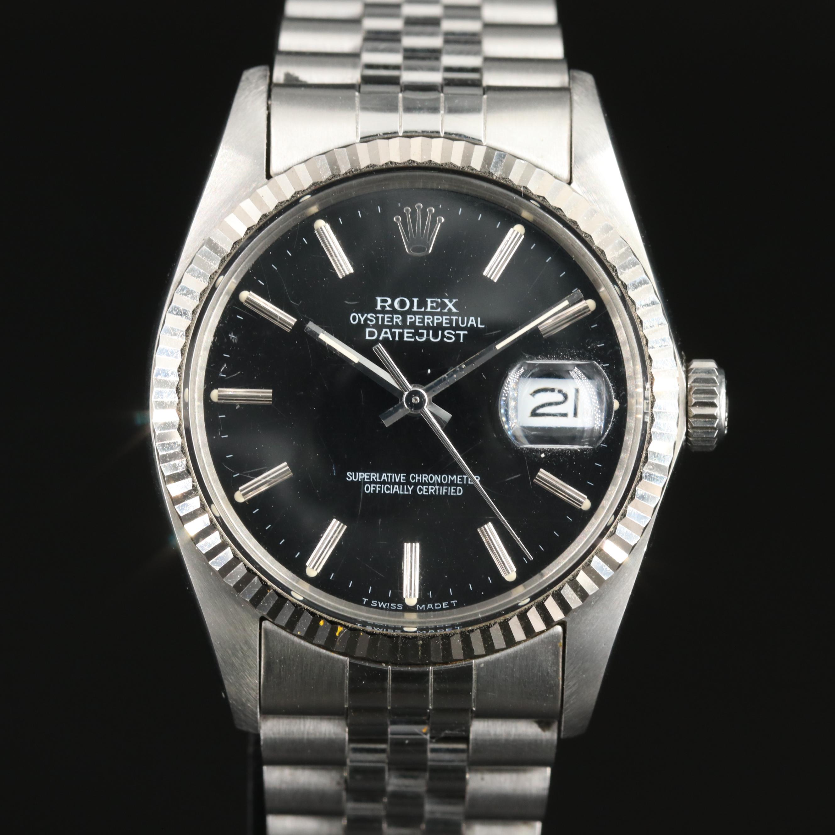 1987 Rolex Oyster Perpetual Stainless Steel and 18K Datejust Watch