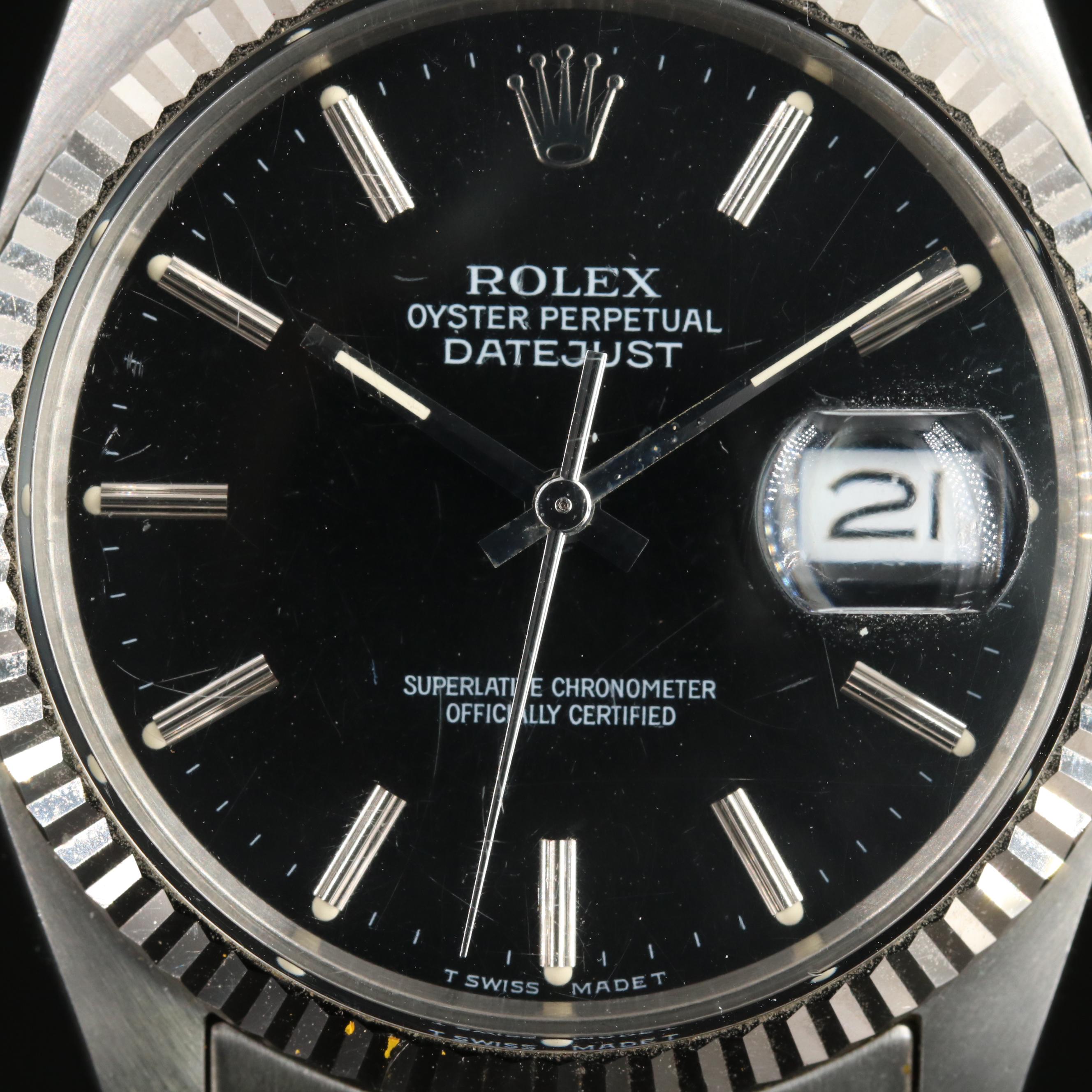 1987 Rolex Oyster Perpetual Stainless Steel and 18K Datejust Watch