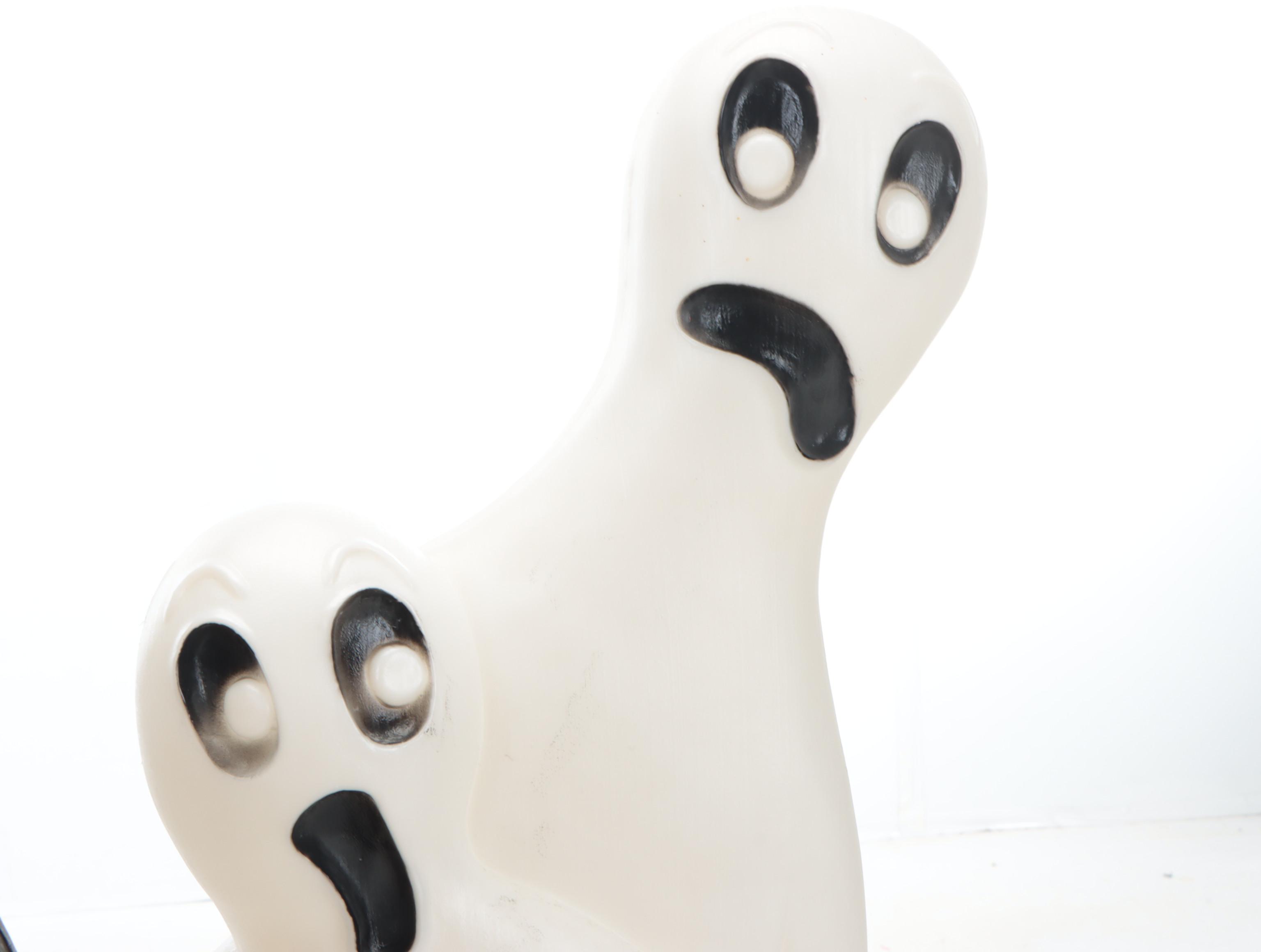 Halloween Illuminated Blow Mold Ghosts and Bela Lugosi's Dracula