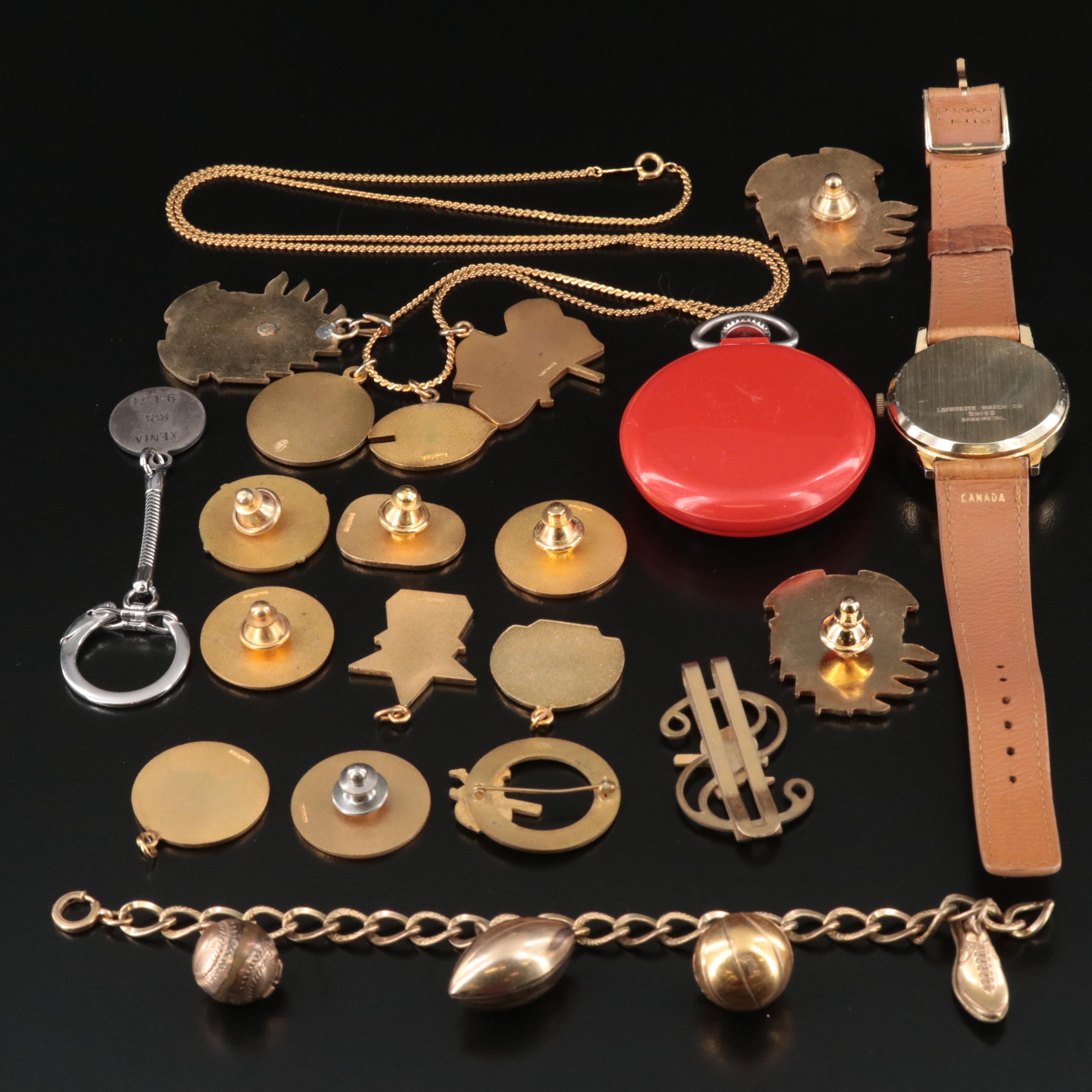 Cincinnati Reds and Other Baseball Memorabilia Jewelry Assortment