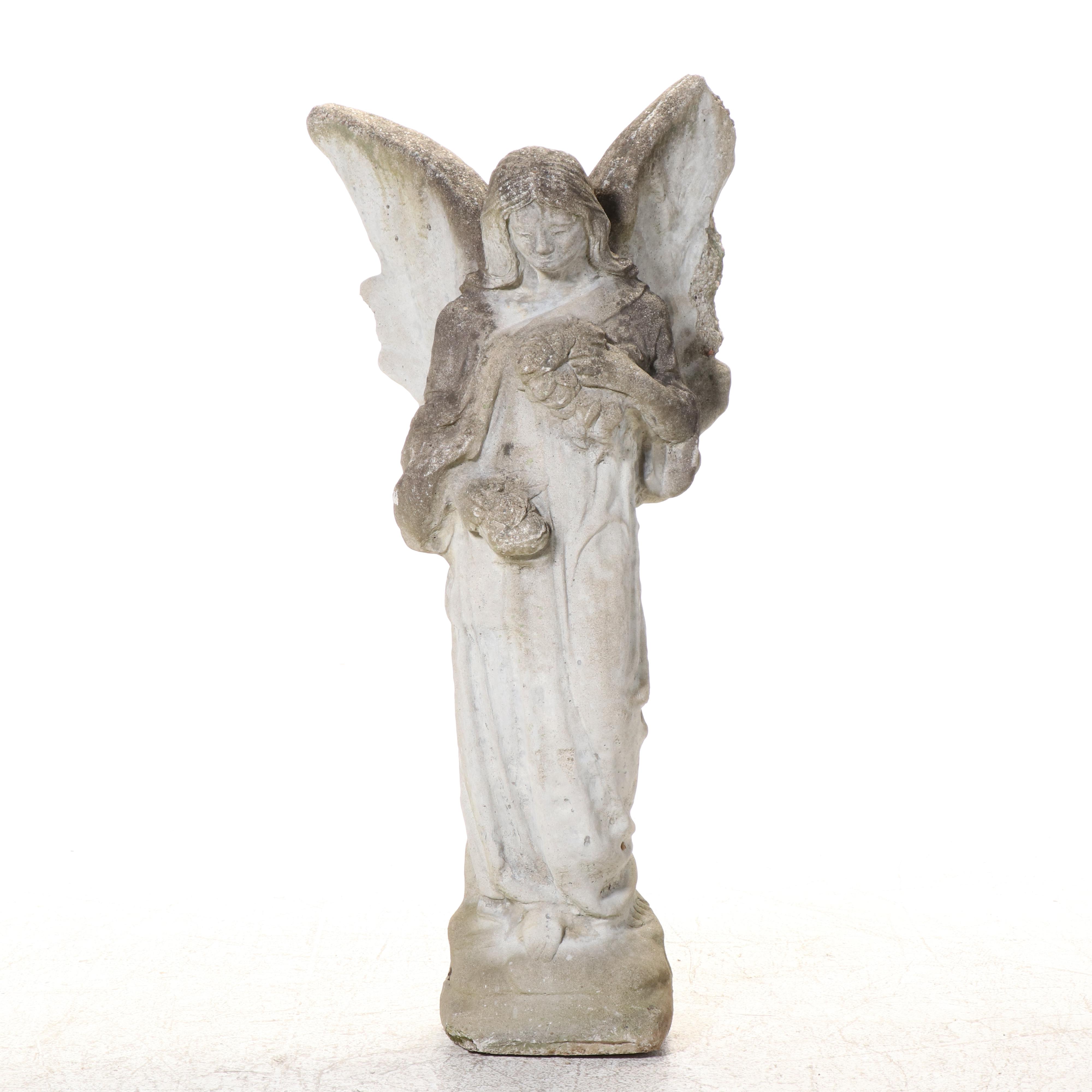 Concrete Angel Garden Statuary