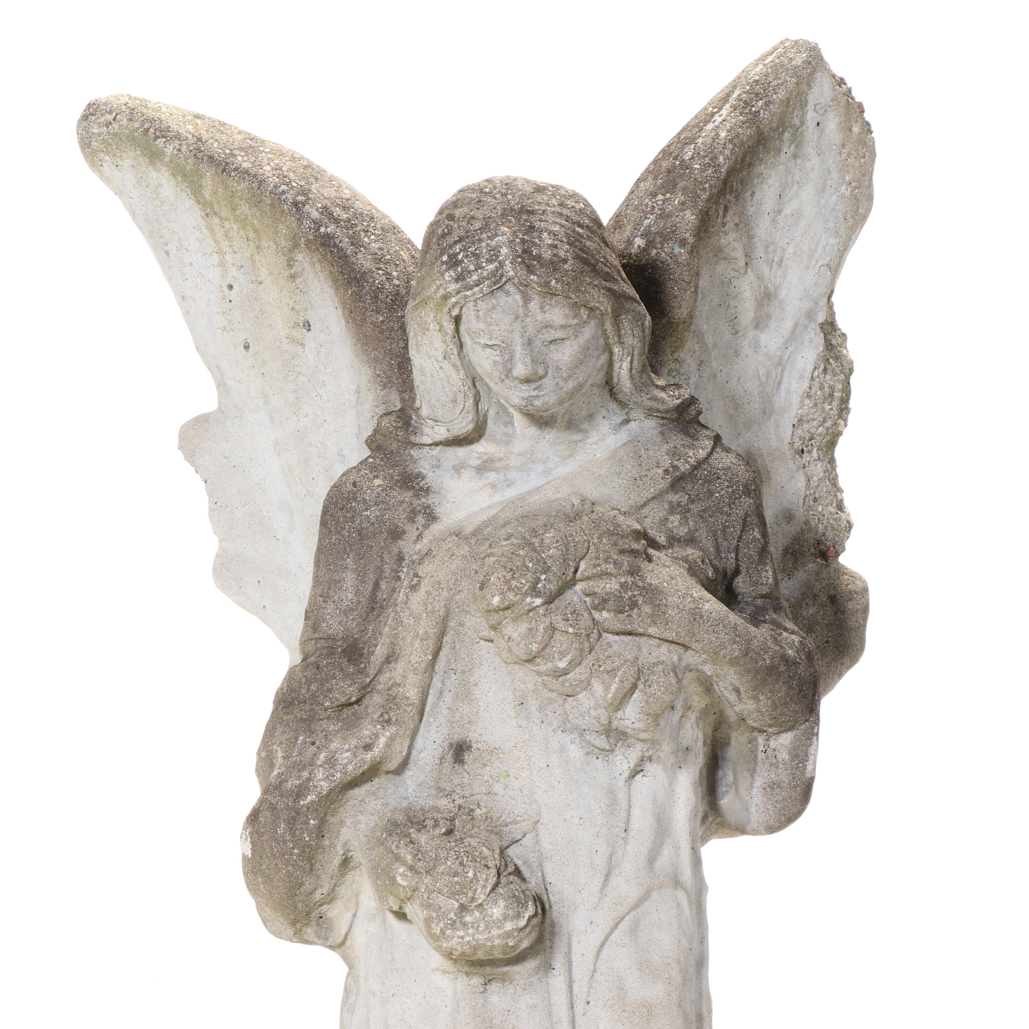 Concrete Angel Garden Statuary