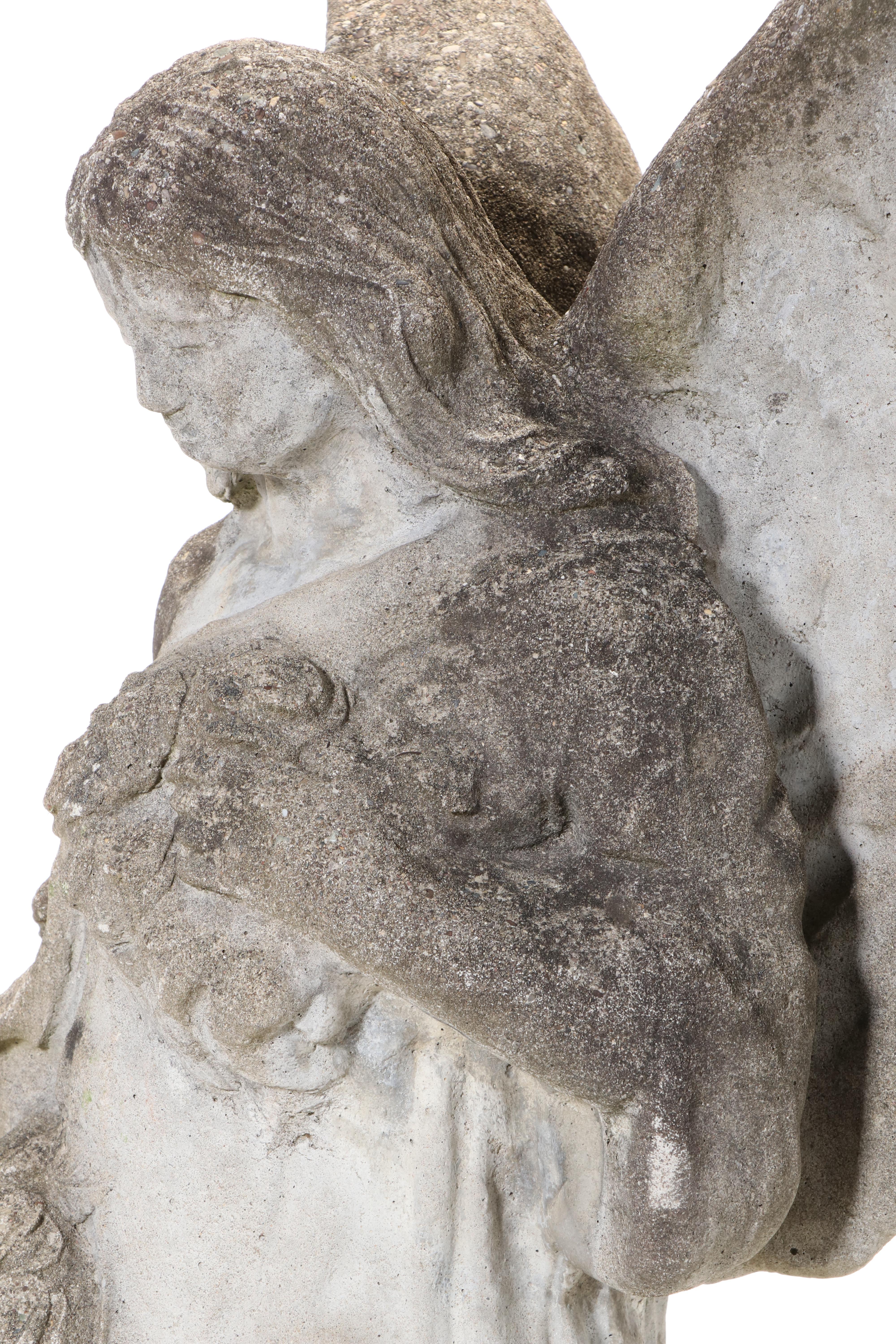 Concrete Angel Garden Statuary