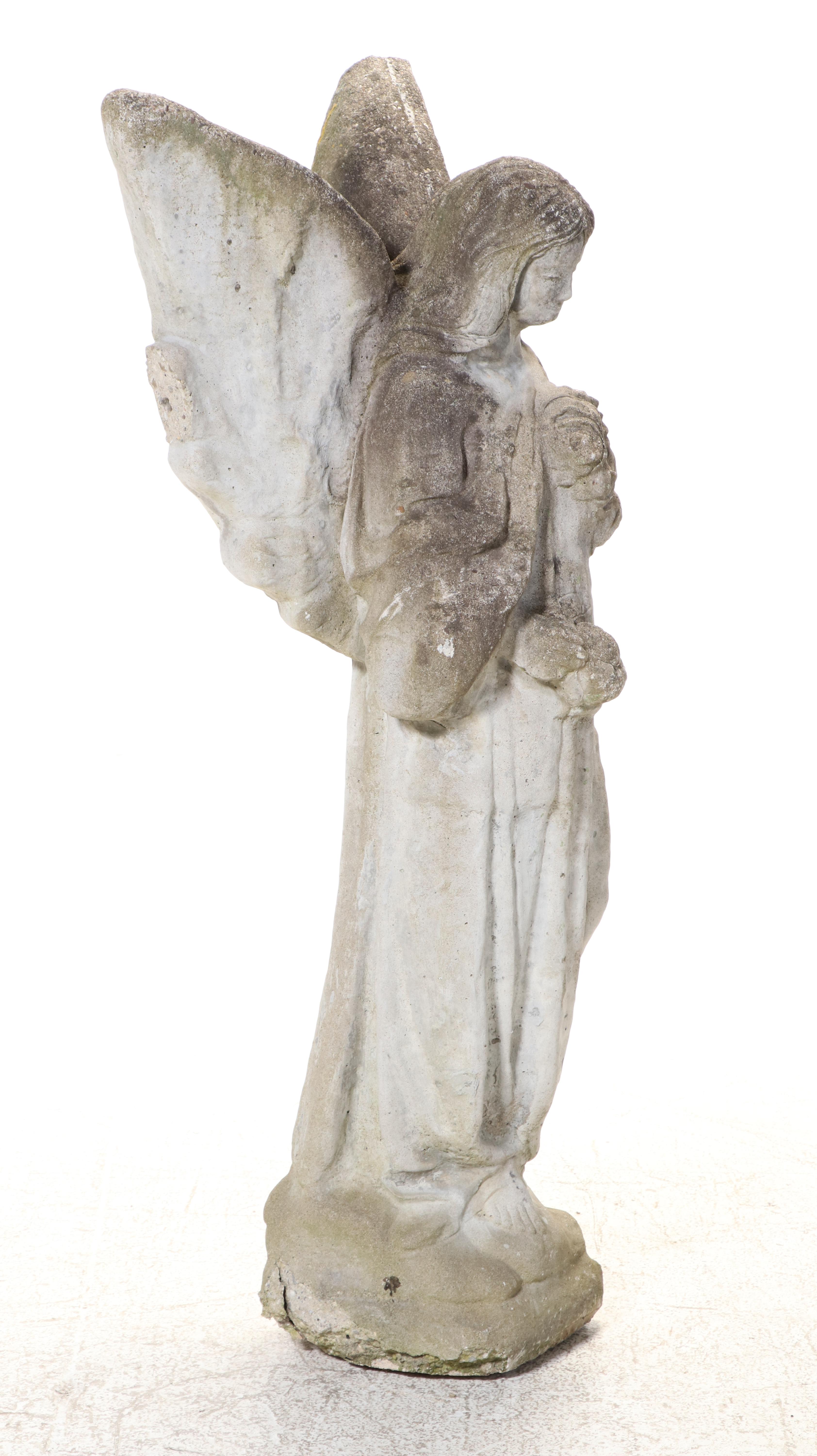 Concrete Angel Garden Statuary