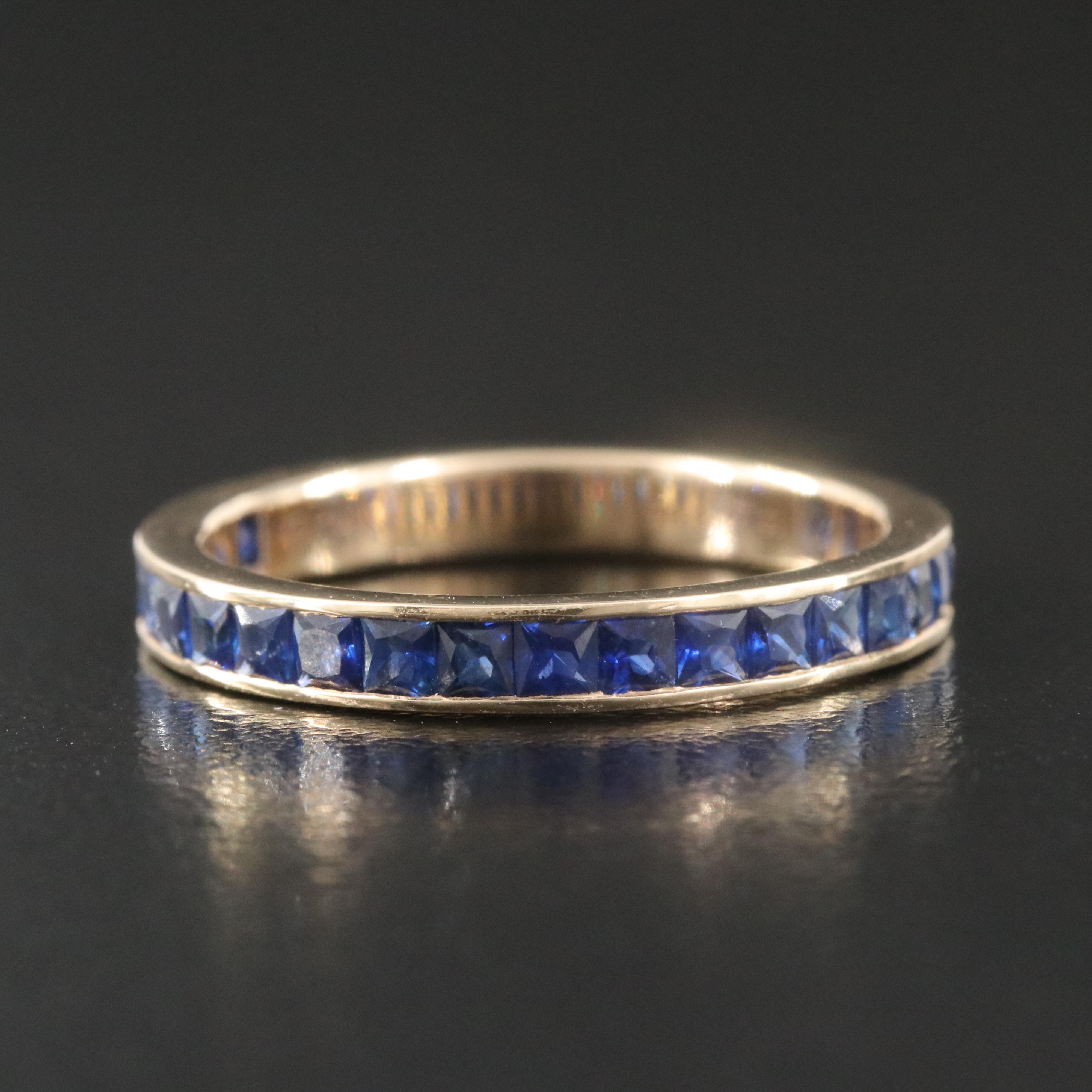 14K Channel Set Sapphire Band