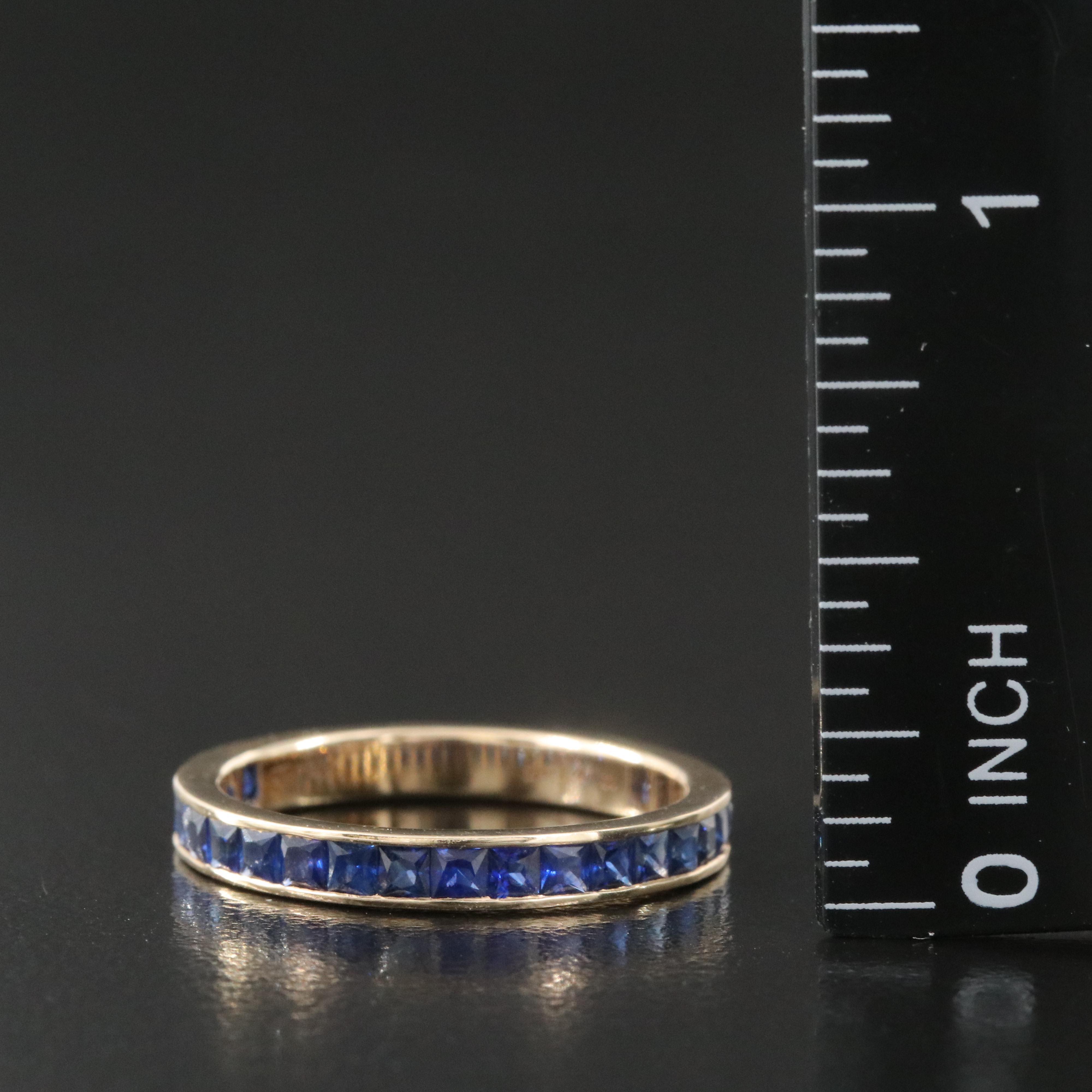 14K Channel Set Sapphire Band
