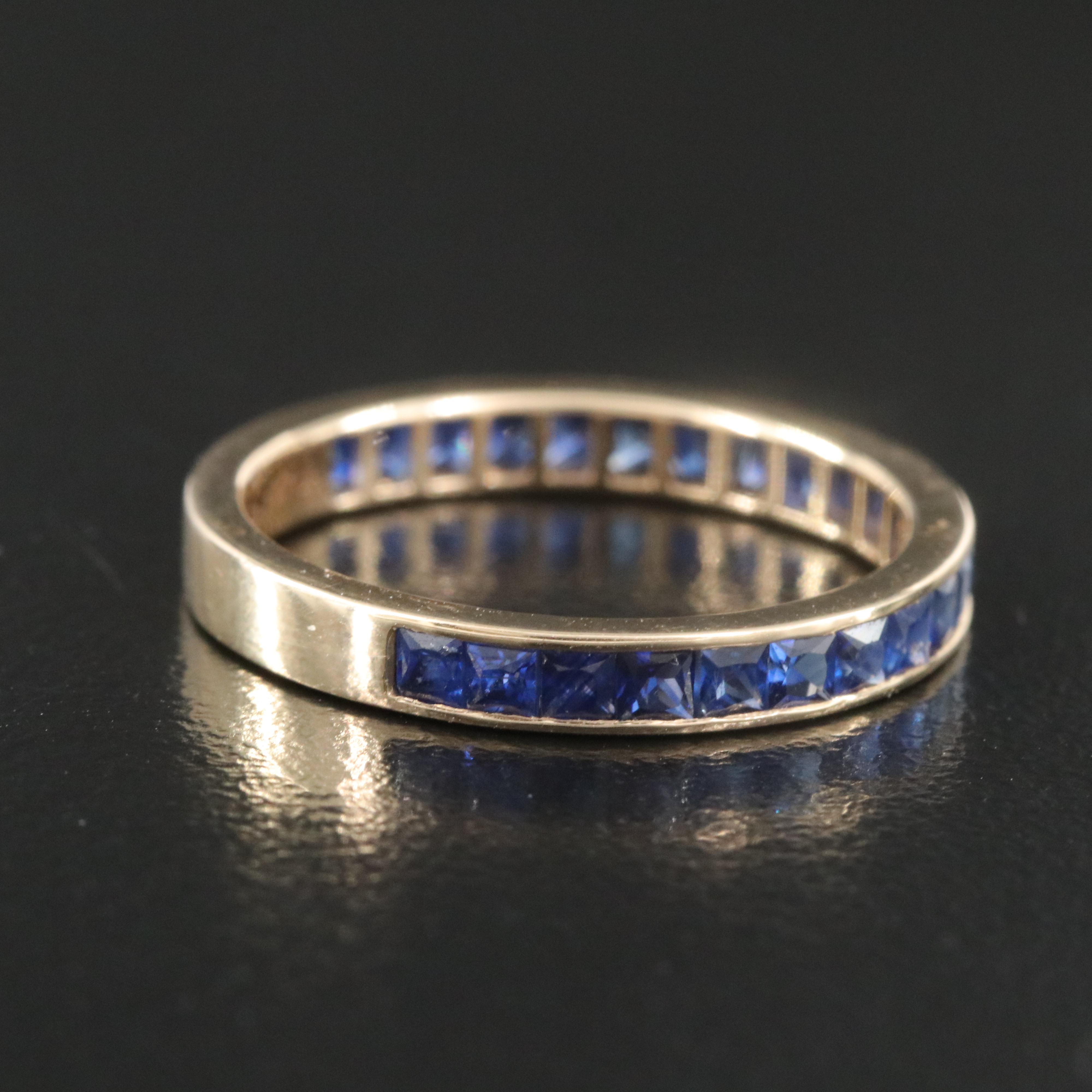 14K Channel Set Sapphire Band