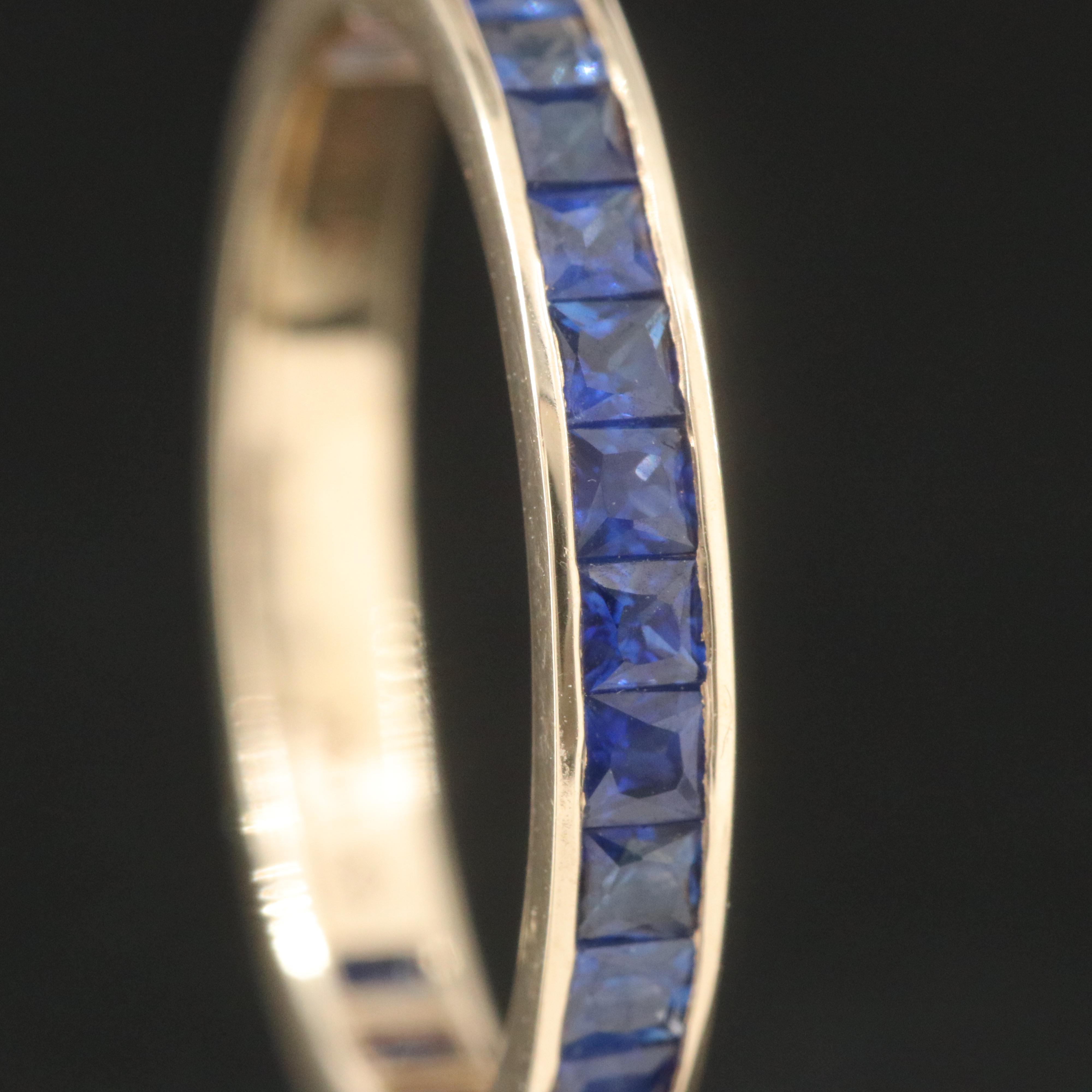 14K Channel Set Sapphire Band