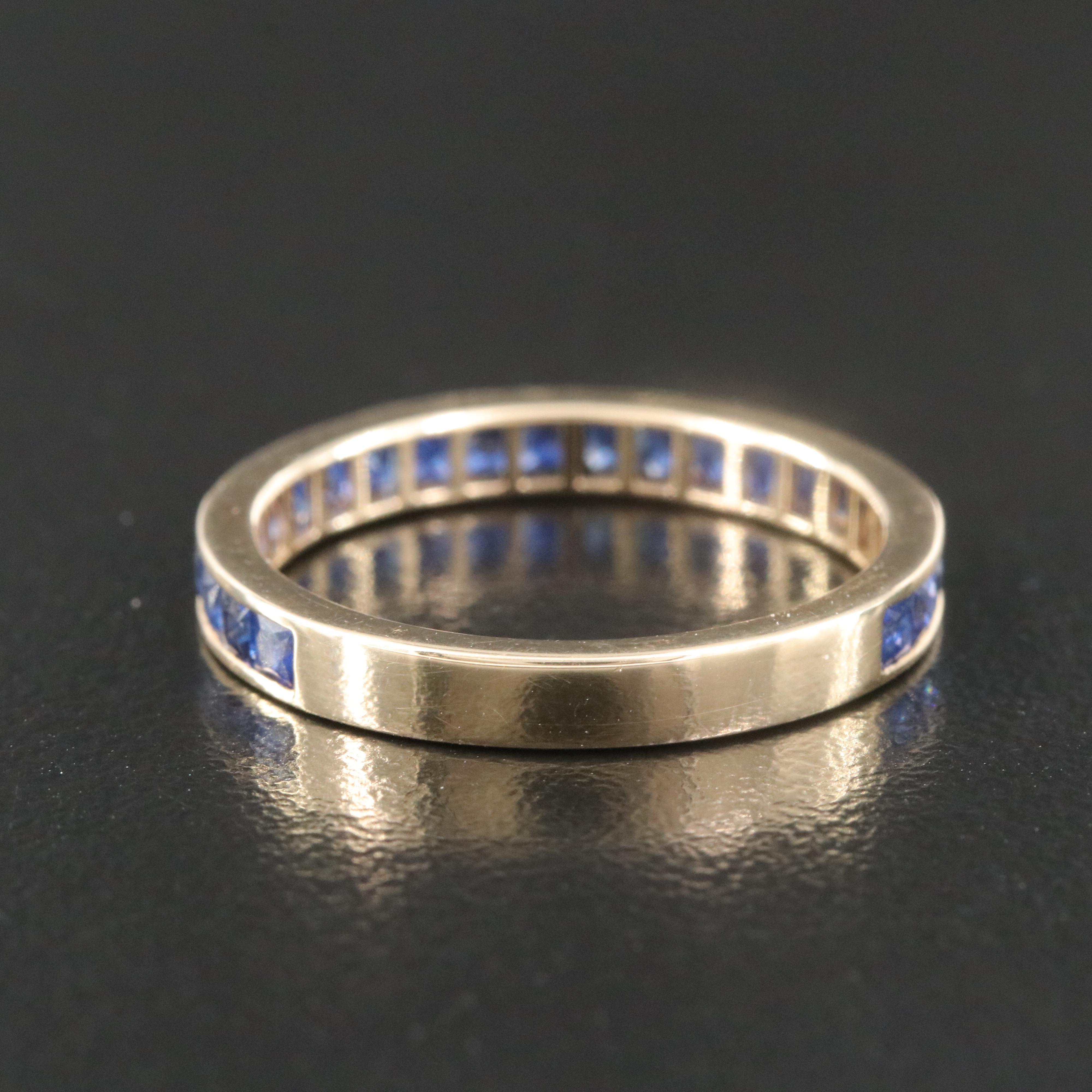 14K Channel Set Sapphire Band