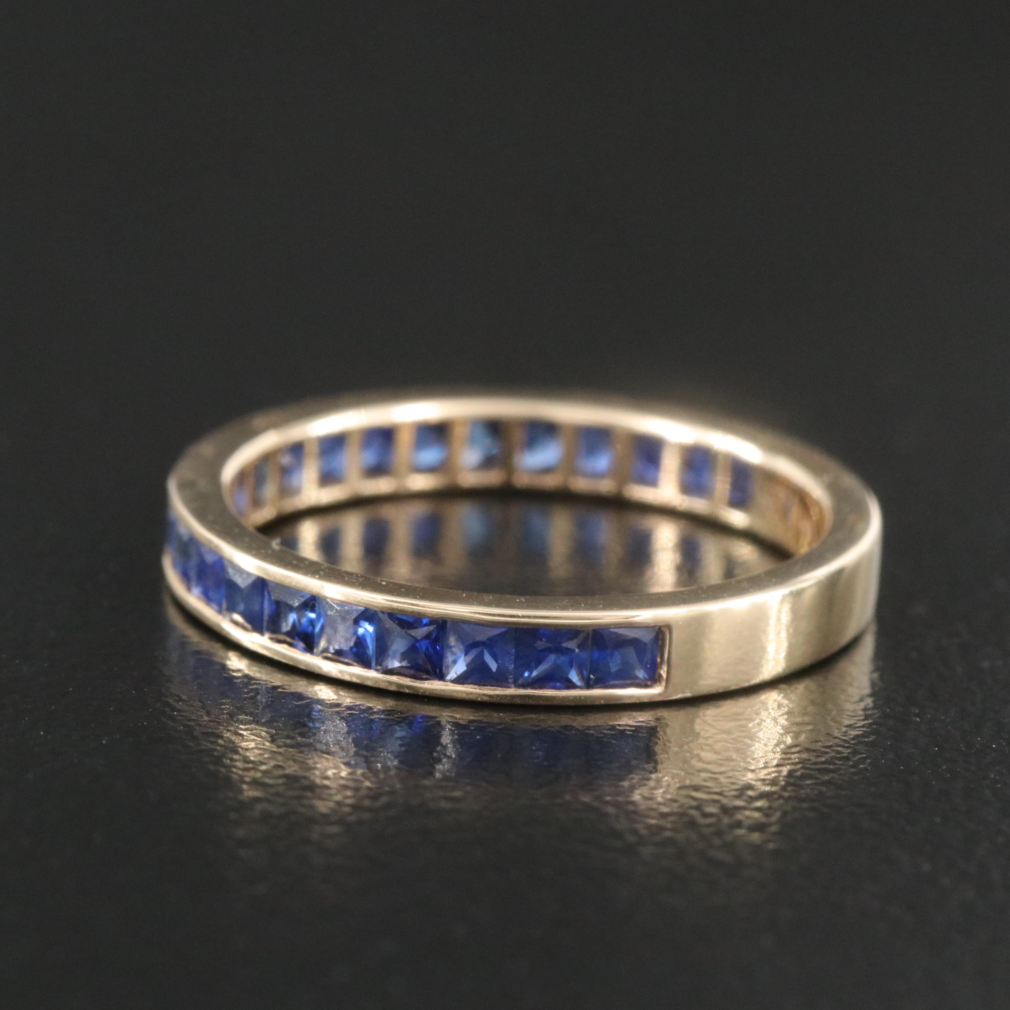 14K Channel Set Sapphire Band