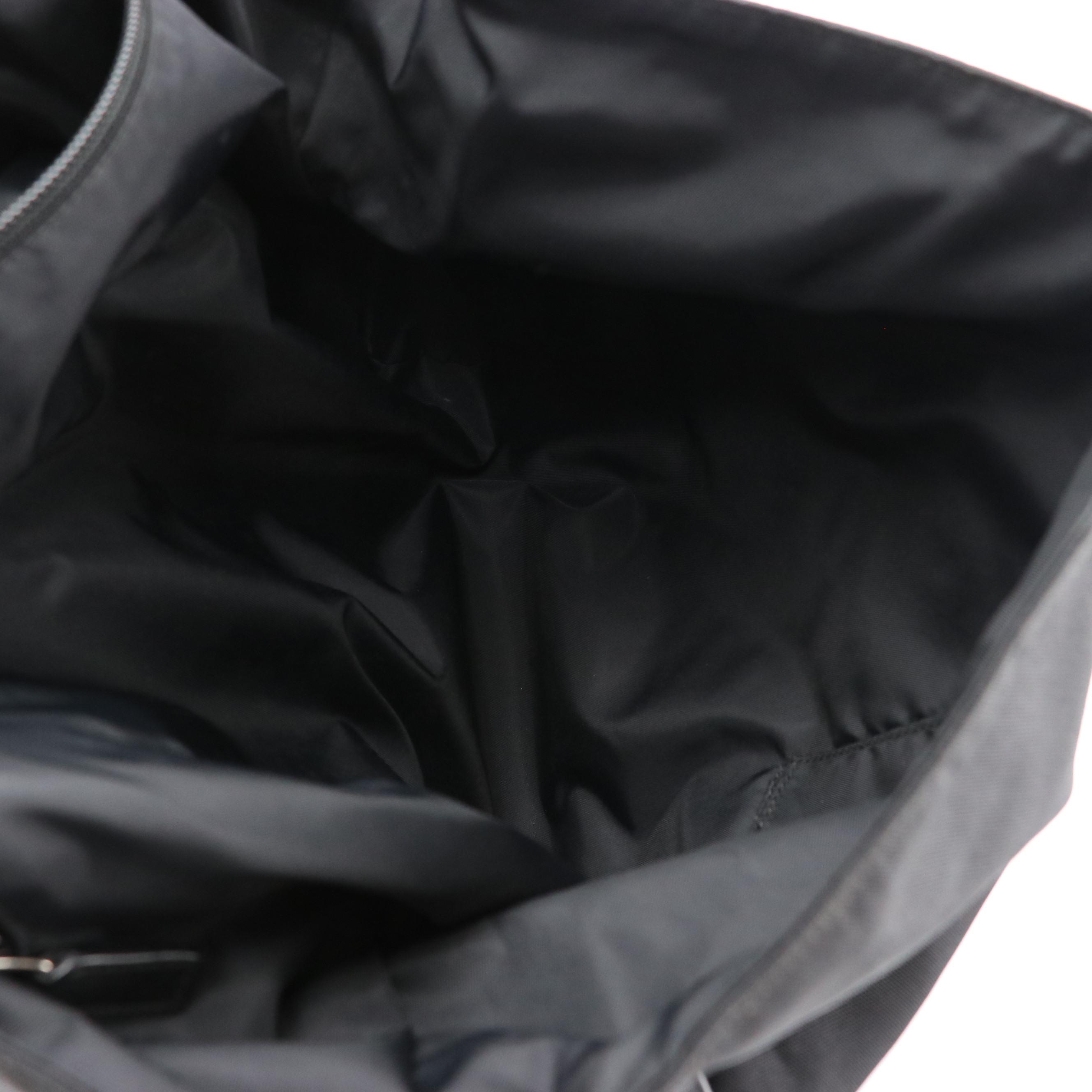 Gucci Front-Flap Messenger Bag in Black Canvas and Guccissima Leather Trim