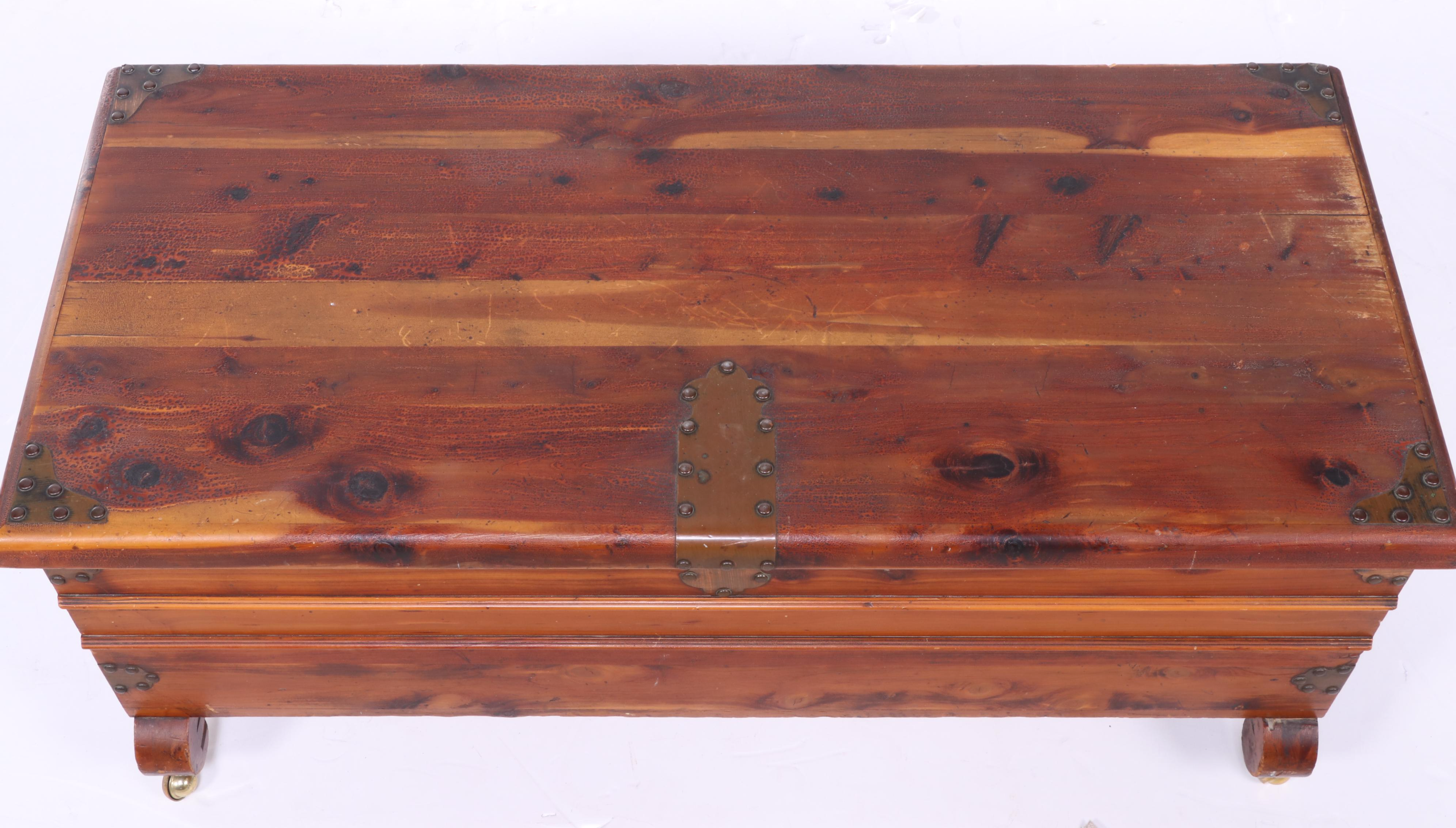 Caswell-Runyan Empire Revival Copper-Mounted Cedar Blanket Chest, Early 20th C.