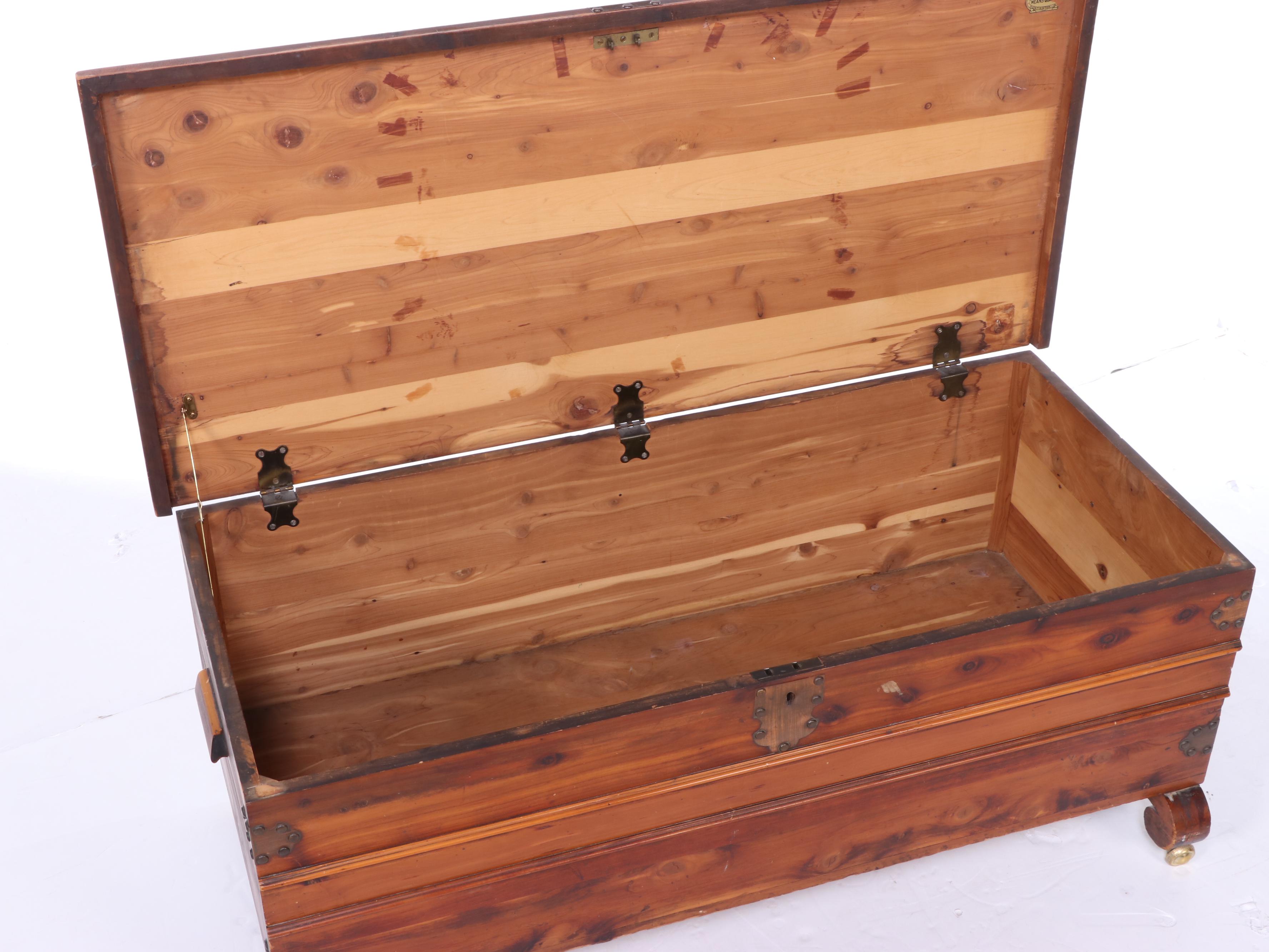 Caswell-Runyan Empire Revival Copper-Mounted Cedar Blanket Chest, Early 20th C.