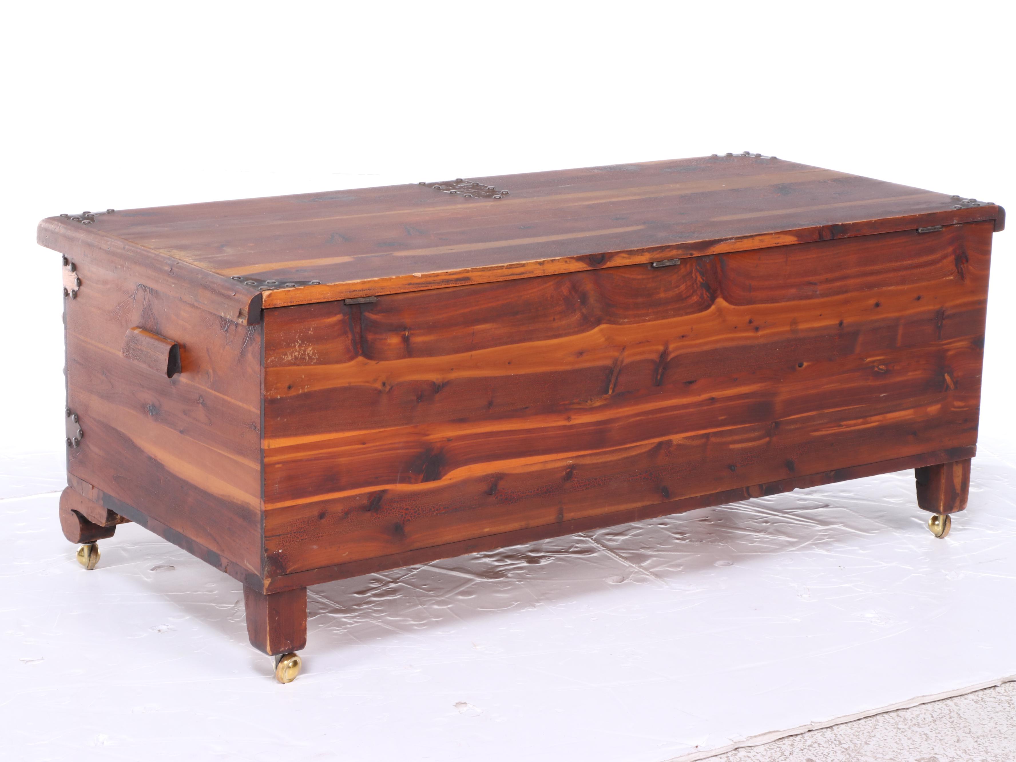 Caswell-Runyan Empire Revival Copper-Mounted Cedar Blanket Chest, Early 20th C.