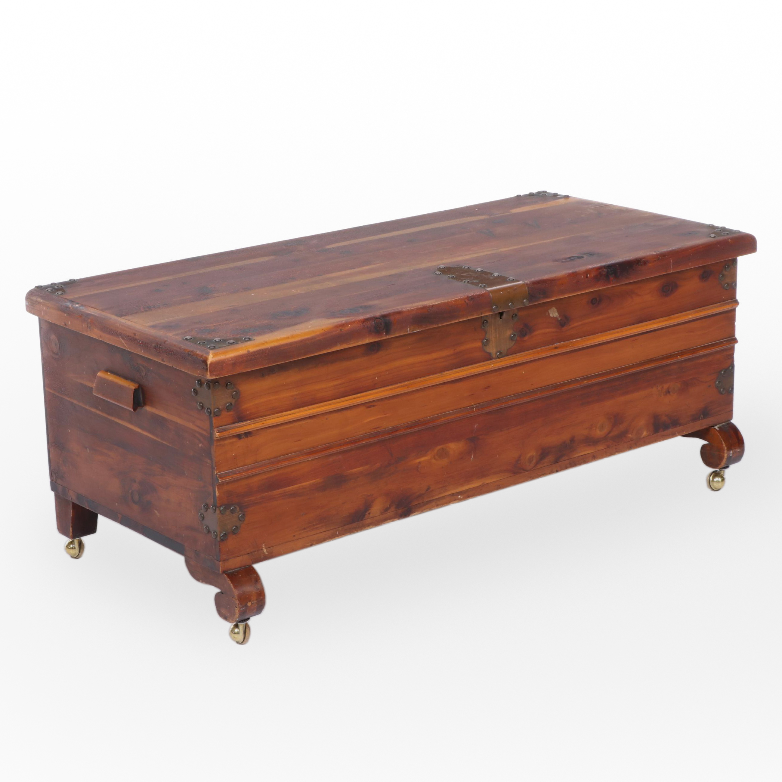 Caswell-Runyan Empire Revival Copper-Mounted Cedar Blanket Chest, Early 20th C.