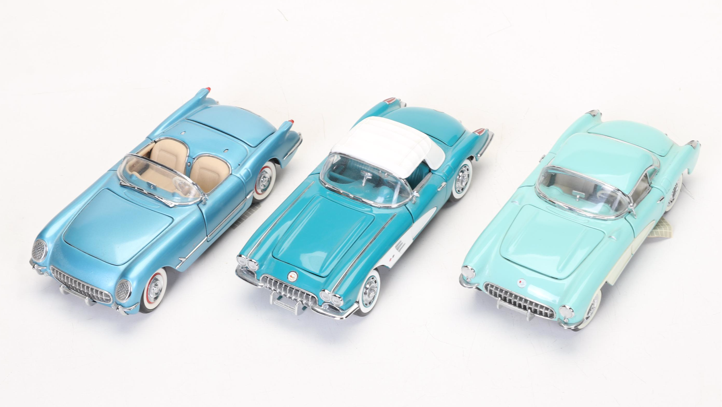 Franklin Mint Mid 20th Century Model Chevrolet Corvette Die Cast Cars