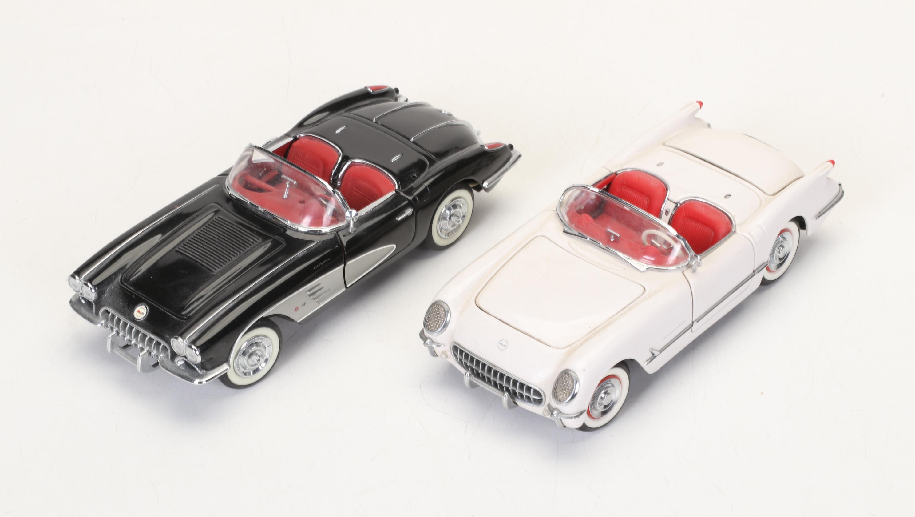 Franklin Mint Mid 20th Century Model Chevrolet Corvette Die Cast Cars