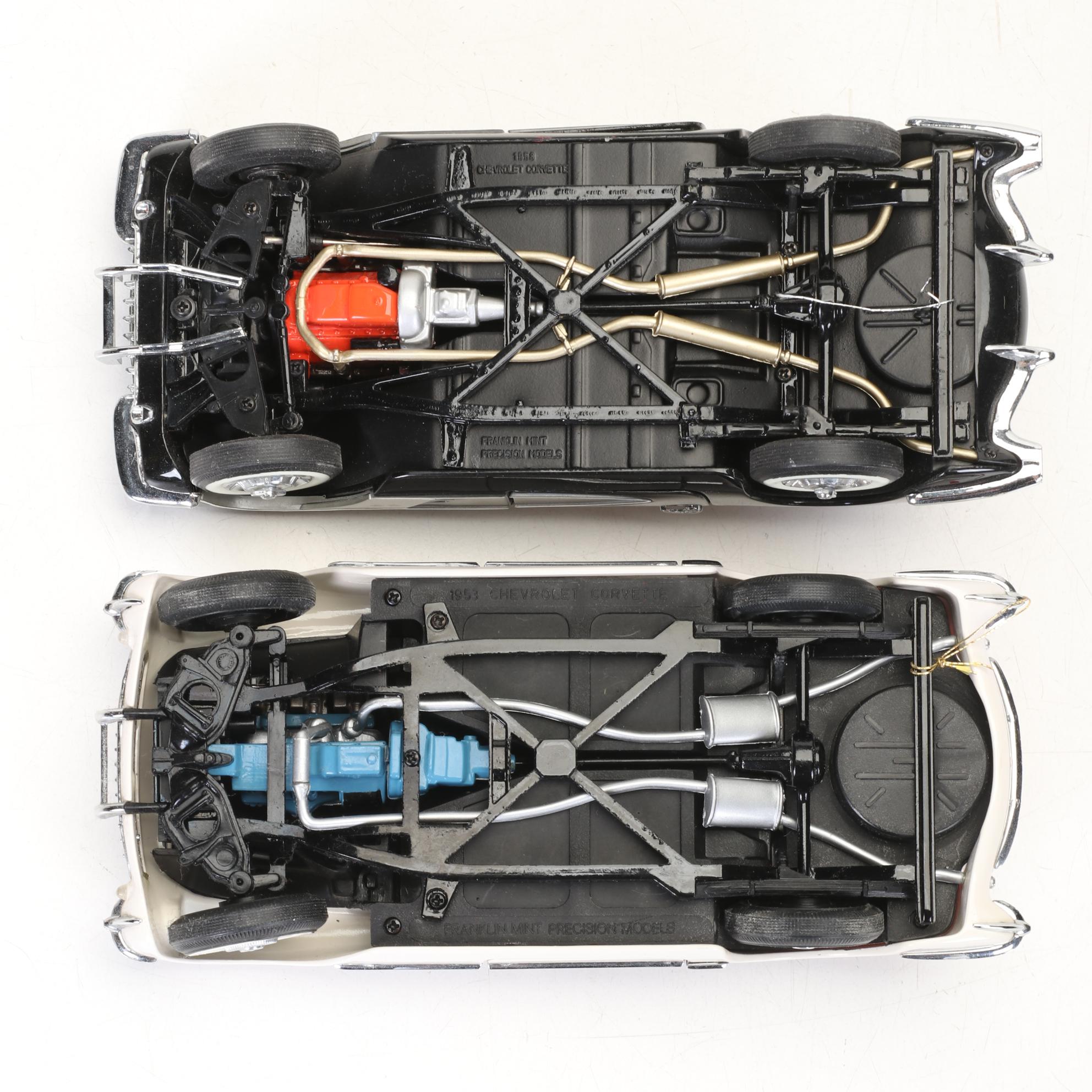 Franklin Mint Mid 20th Century Model Chevrolet Corvette Die Cast Cars