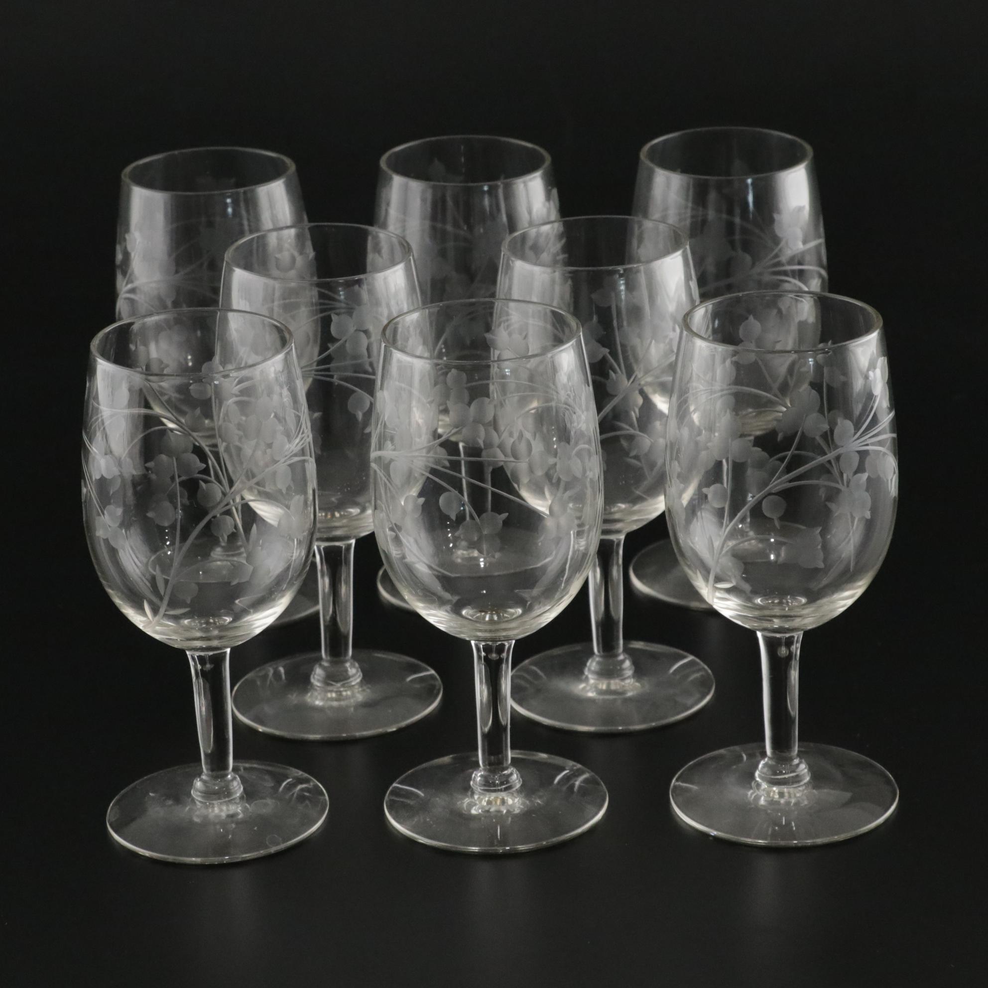 Princess House "Heritage" Stemware Collection for Eight With Ice Bucket
