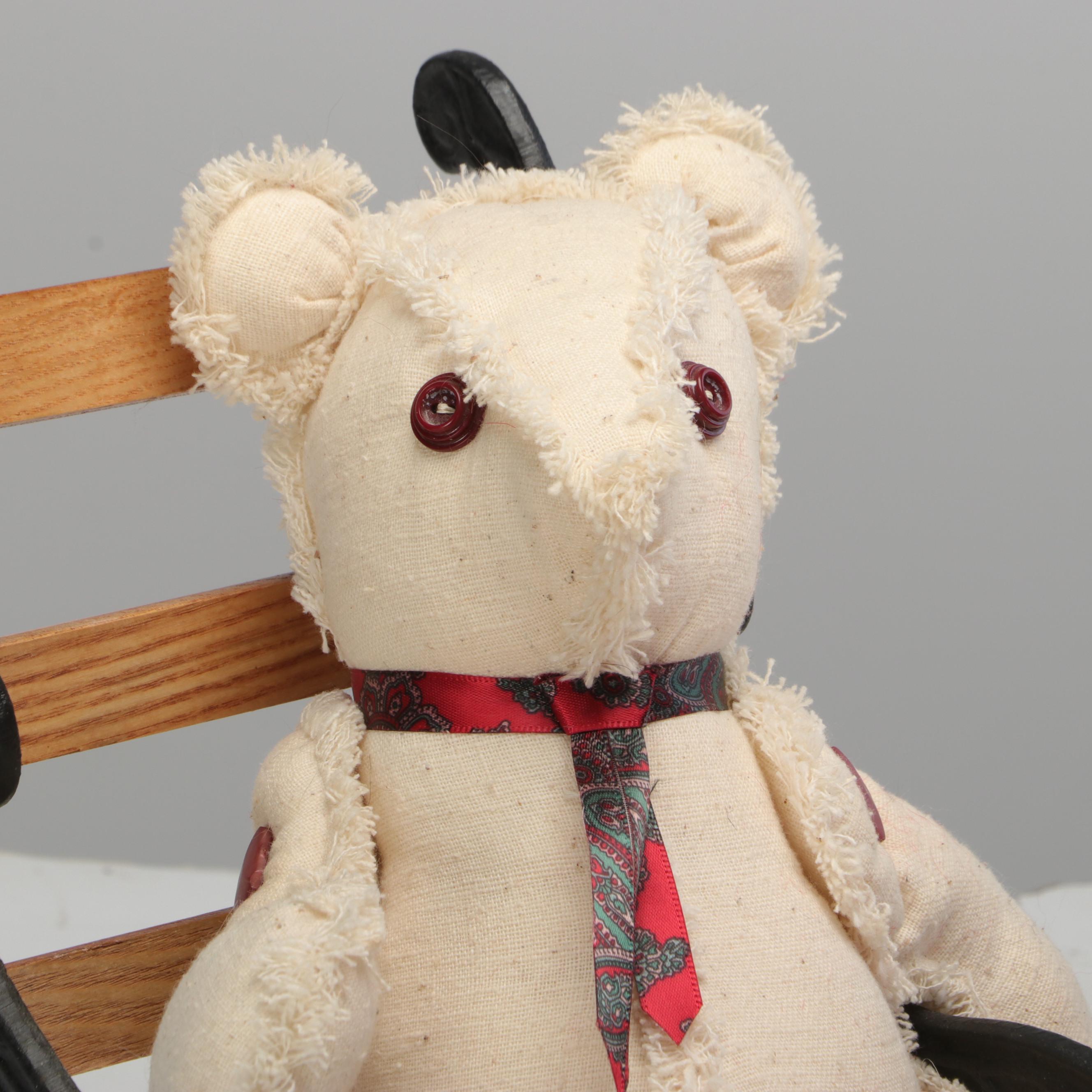 Stuffed Animals with Dolls and Doll Furniture