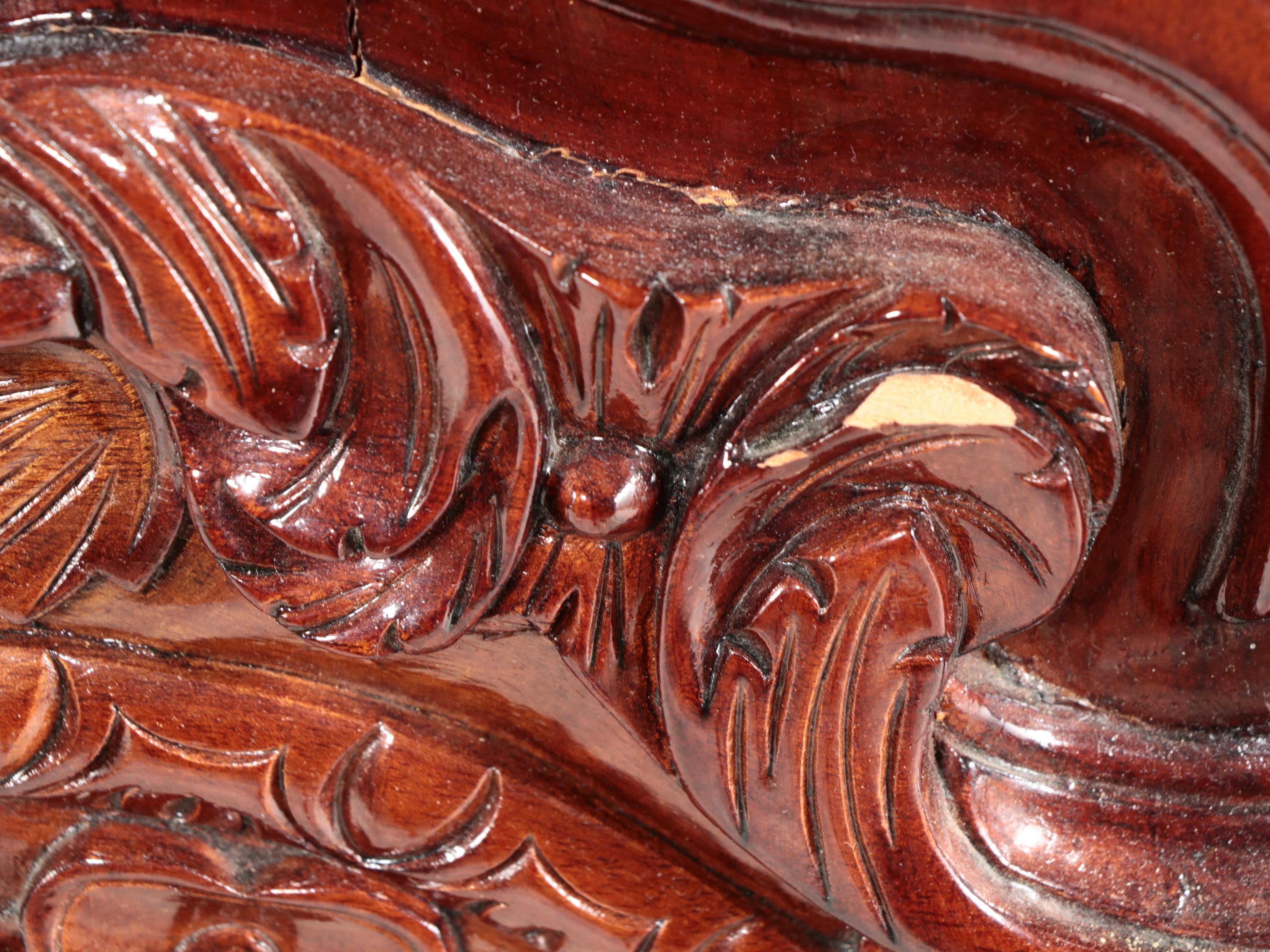 French Provincial Style Carved Hardwood Armoire