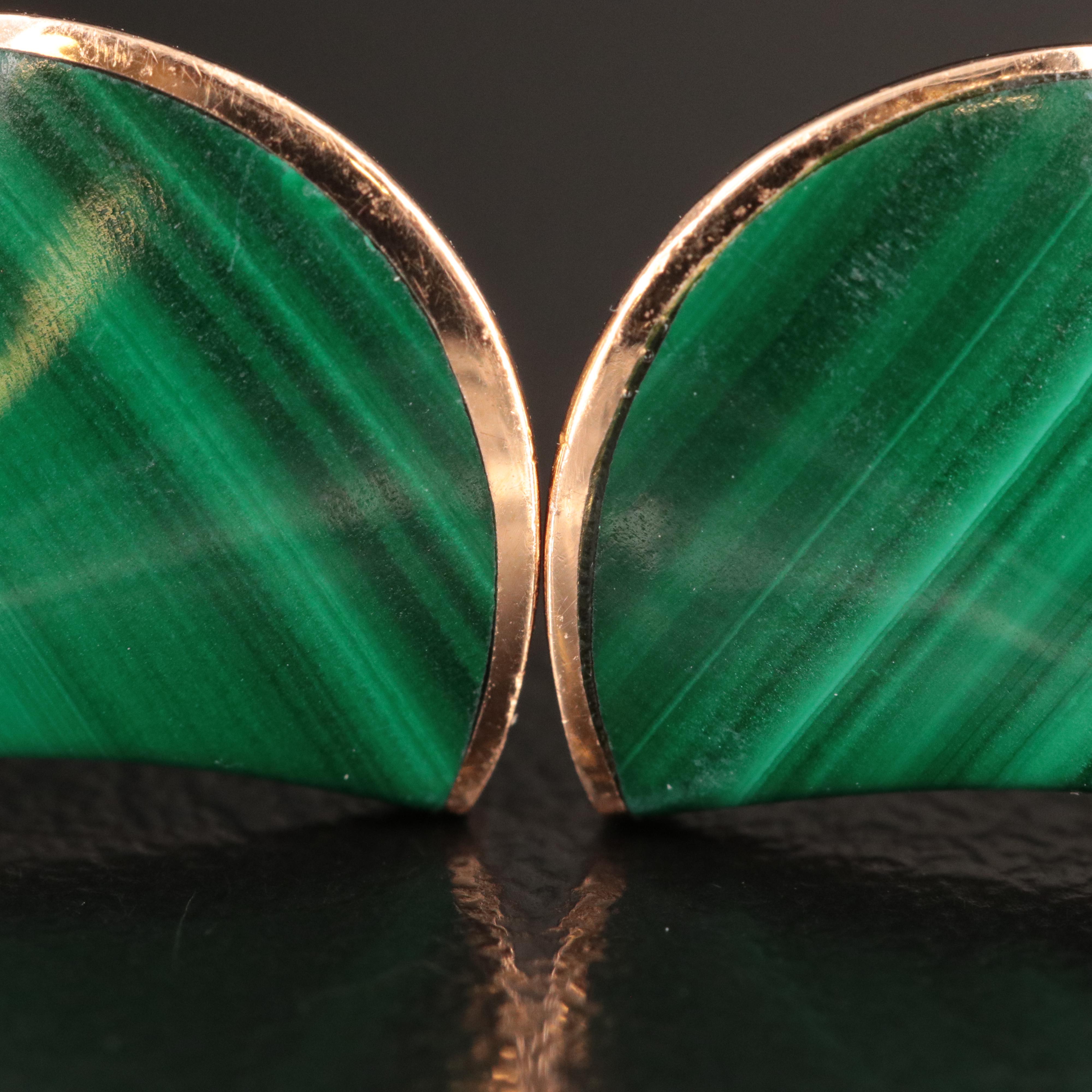 Bulgari BVLGARI Diva's Dream 18K Rose Gold Malachite and Diamond Earrings