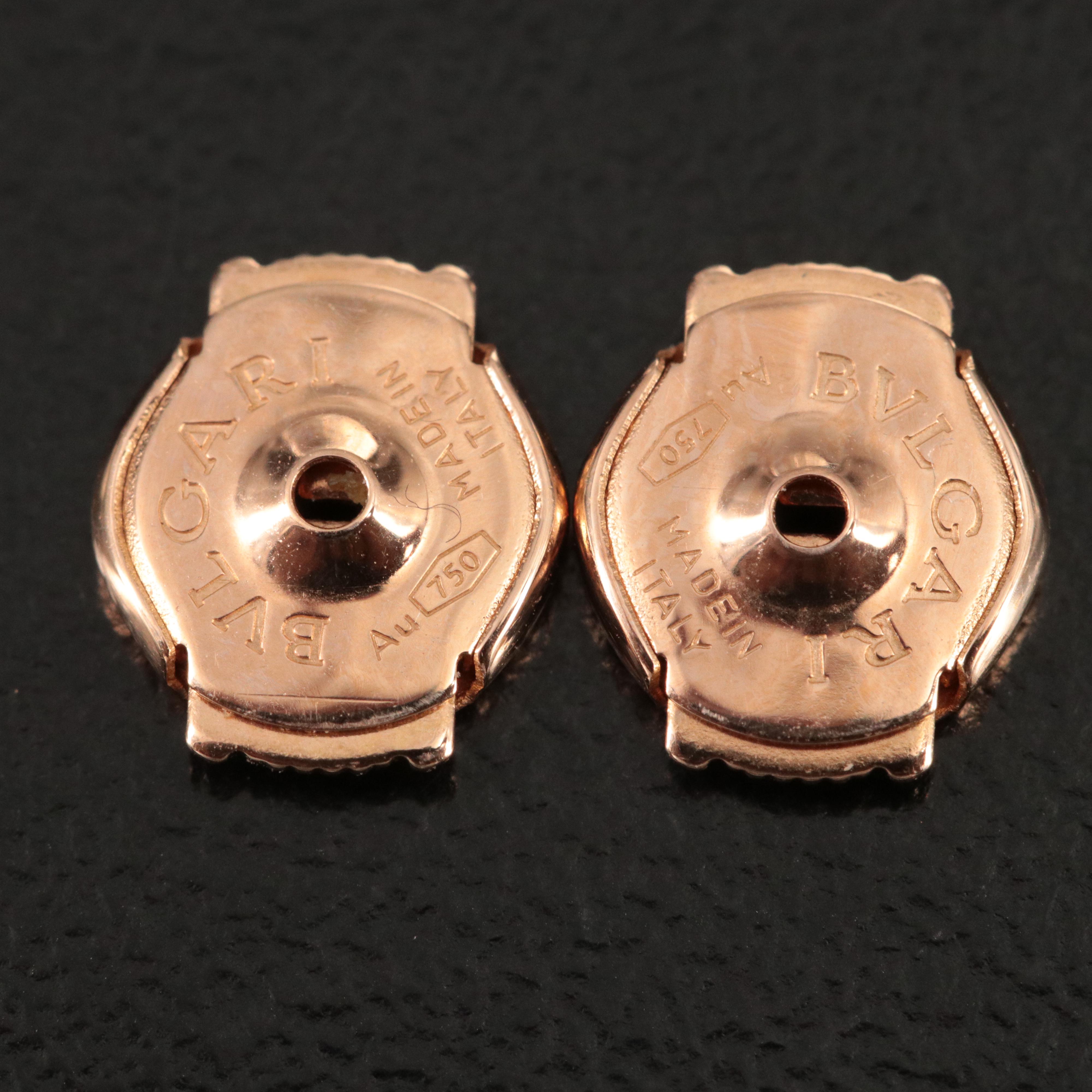 Bulgari BVLGARI Diva's Dream 18K Rose Gold Malachite and Diamond Earrings