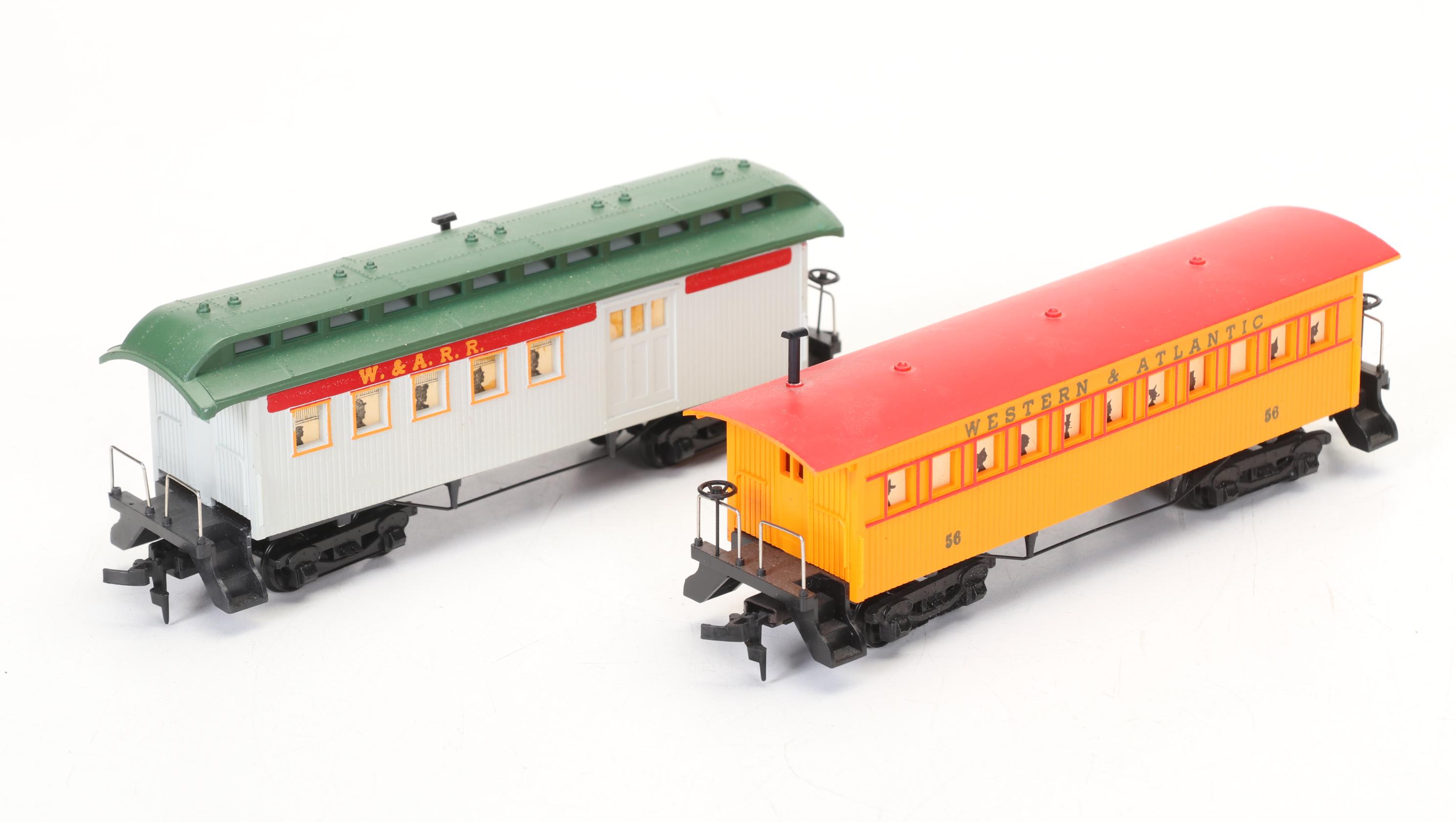 Old Style HO Scale Model Trains with 2-4-0 Steam Locomotives