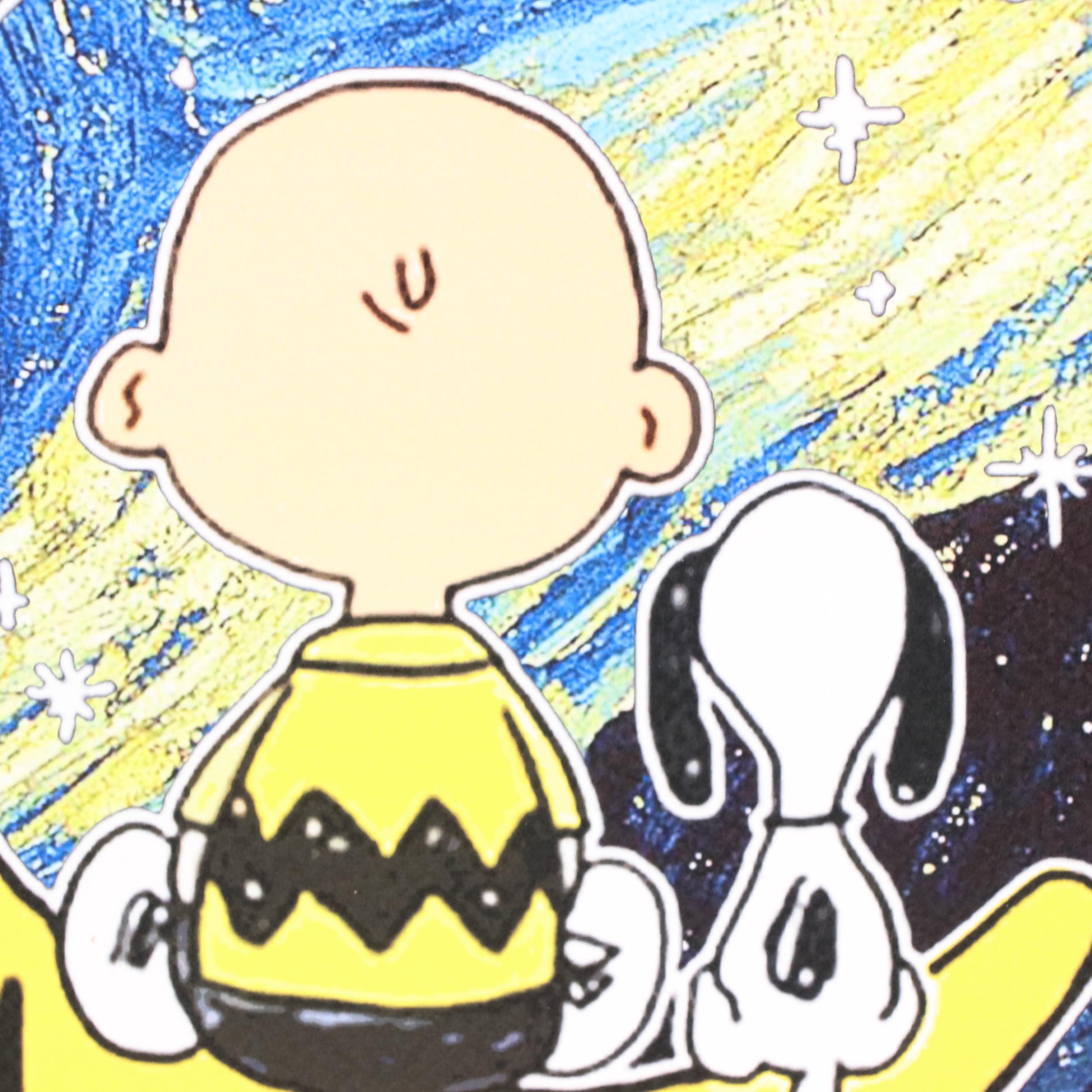 Death NYC Pop Art Graphic Print of Charlie Brown x Van Gogh, 2023