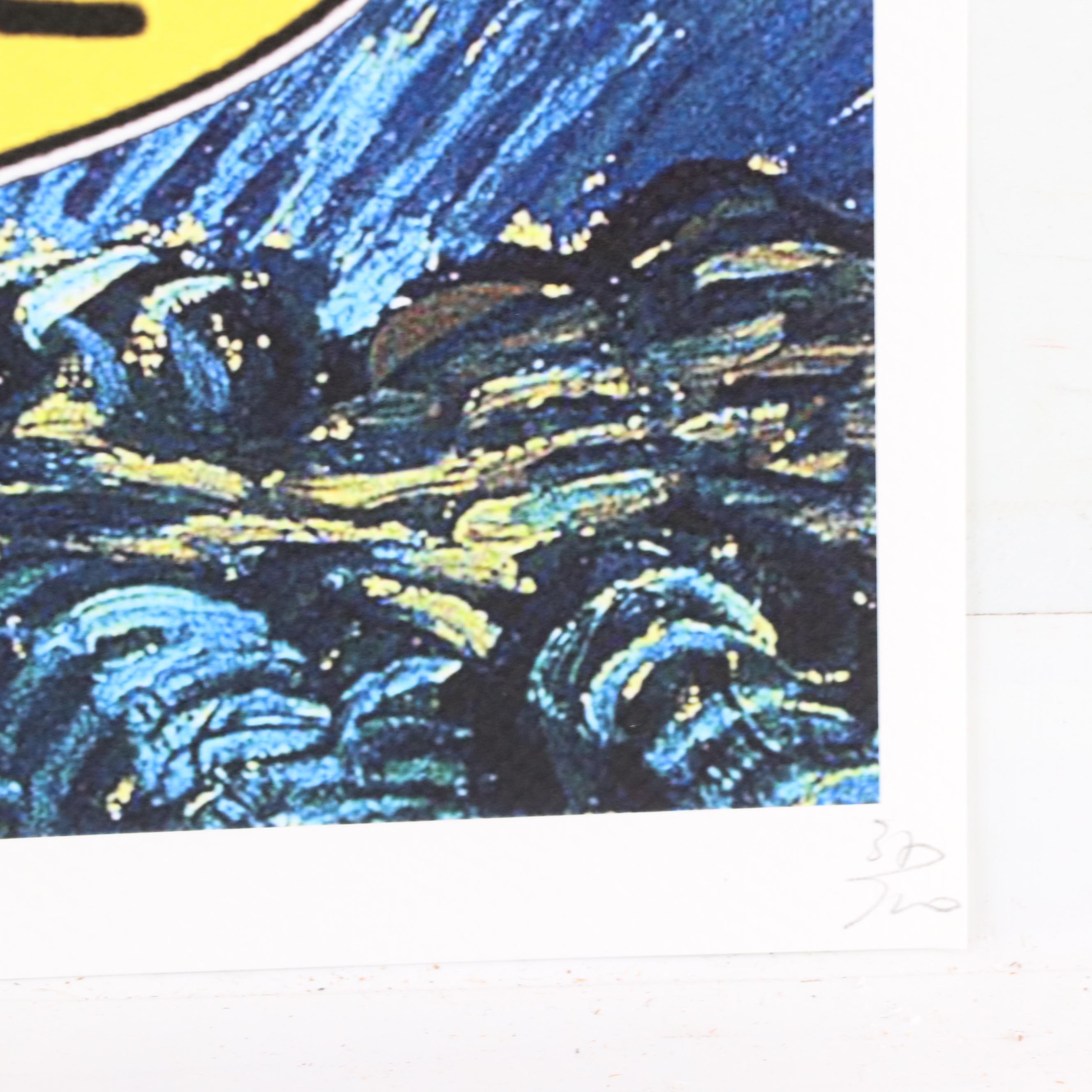 Death NYC Pop Art Graphic Print of Charlie Brown x Van Gogh, 2023