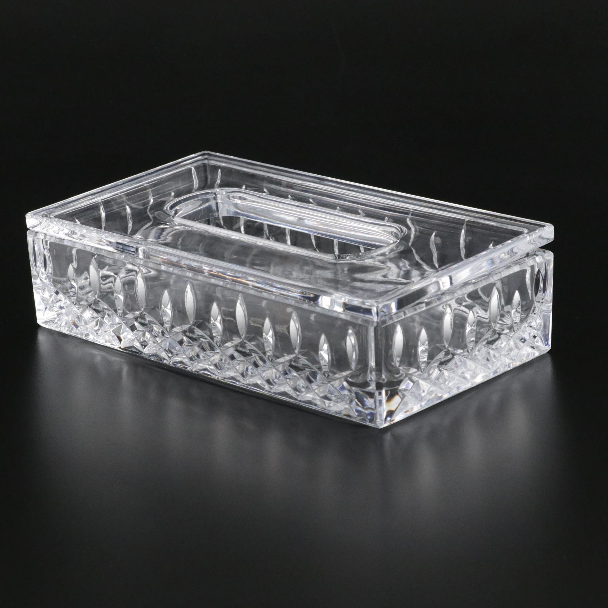 Waterford "Lismore" Crystal Tissue Holder EBTH