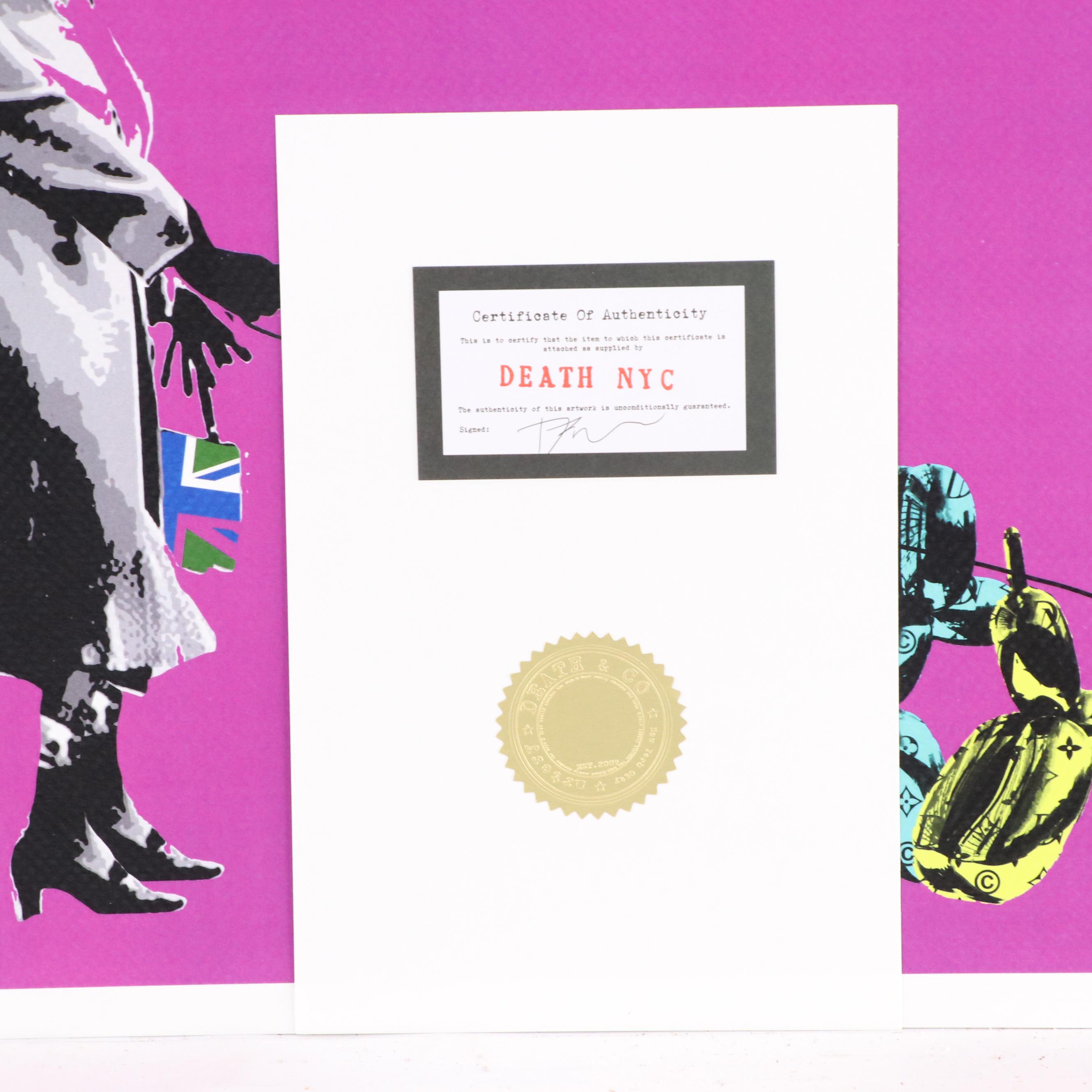 Death NYC Pop Art Digital Print Featuring Queen Elizabeth x Jeff Koons