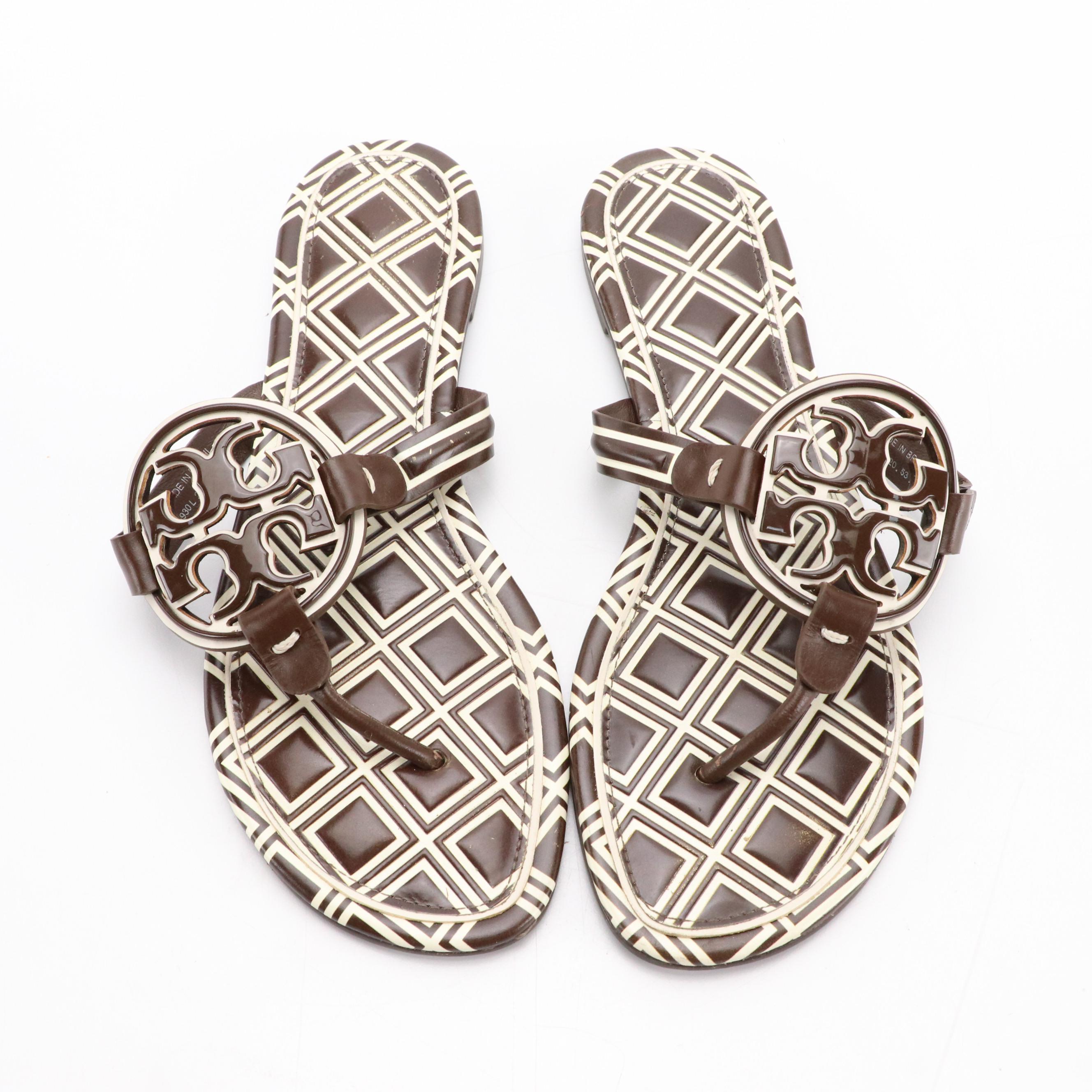 Tory Burch Logo Thong Sandals