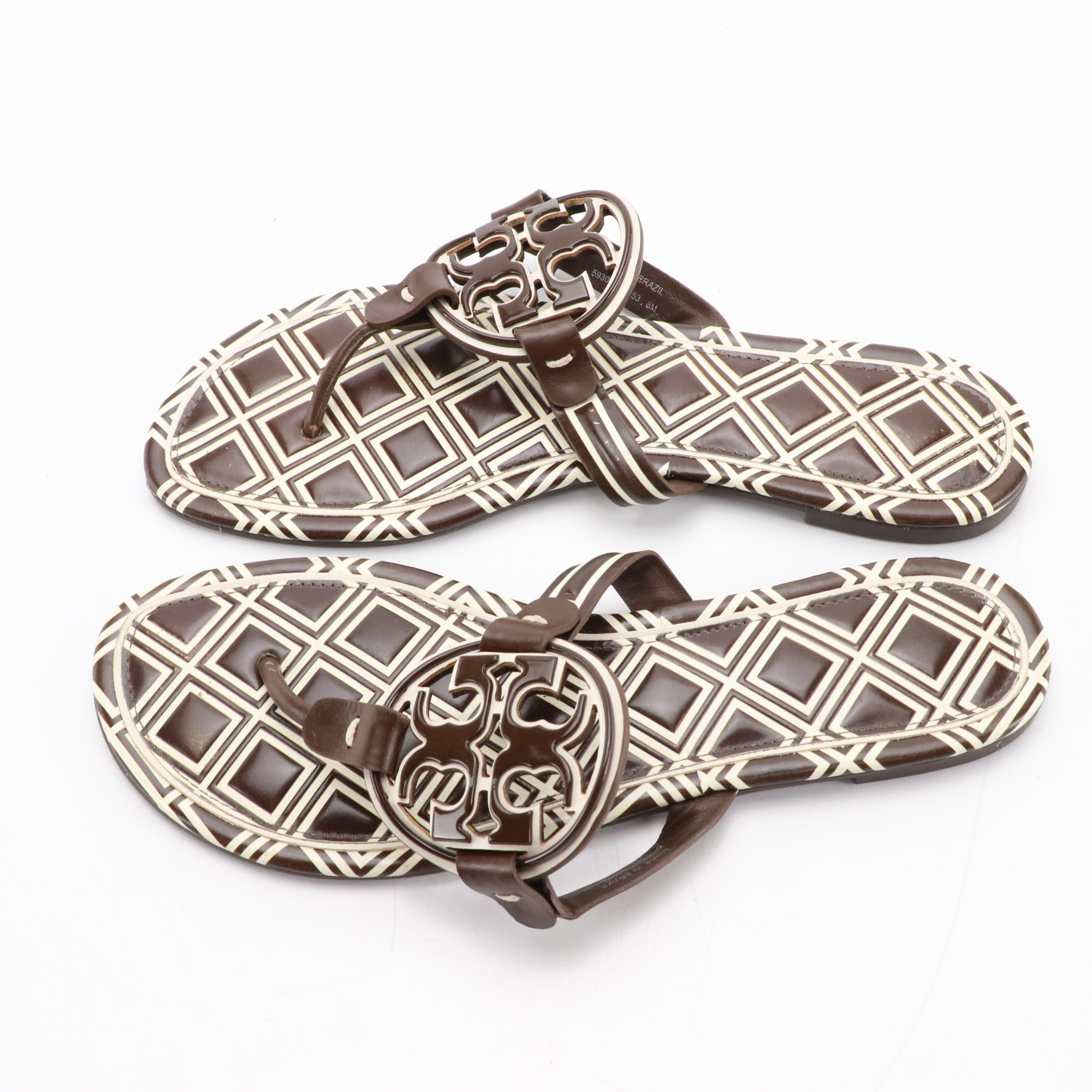 Tory Burch Logo Thong Sandals