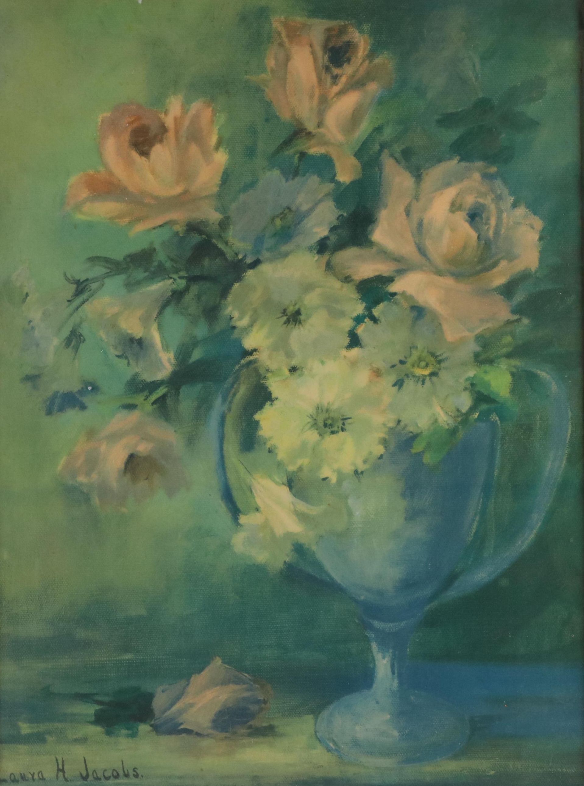 Halftone of Floral Still Life After Laura H. Jacobs