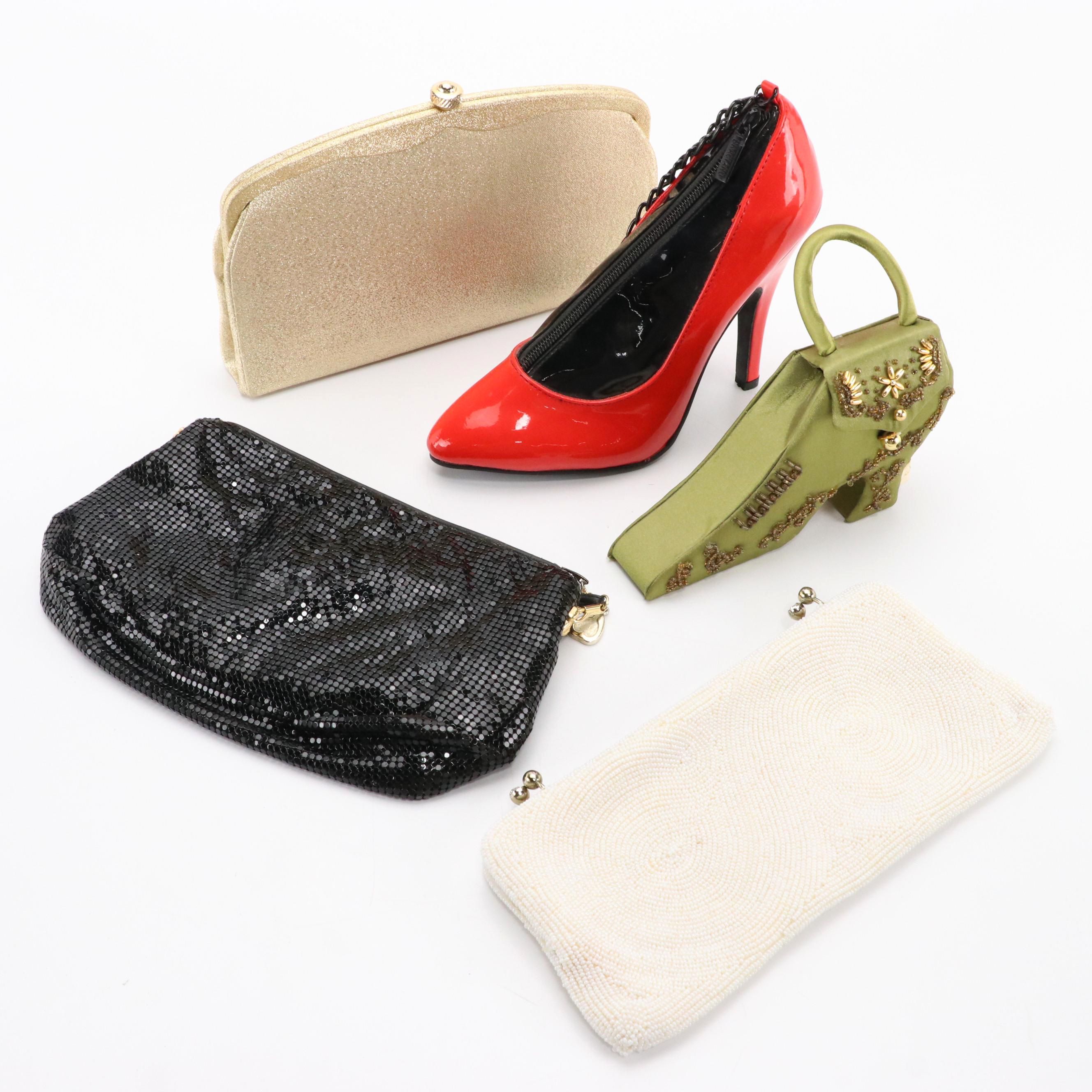 Whiting & Davis Metal Mesh Bag, Braciano Red Patent Leather Stiletto Bag, & More