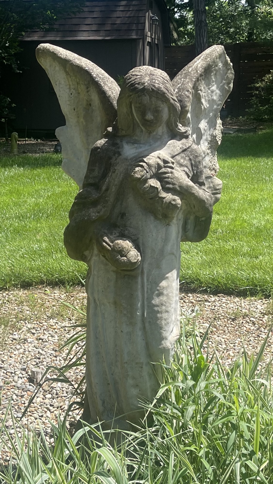 Concrete Angel Garden Statuary