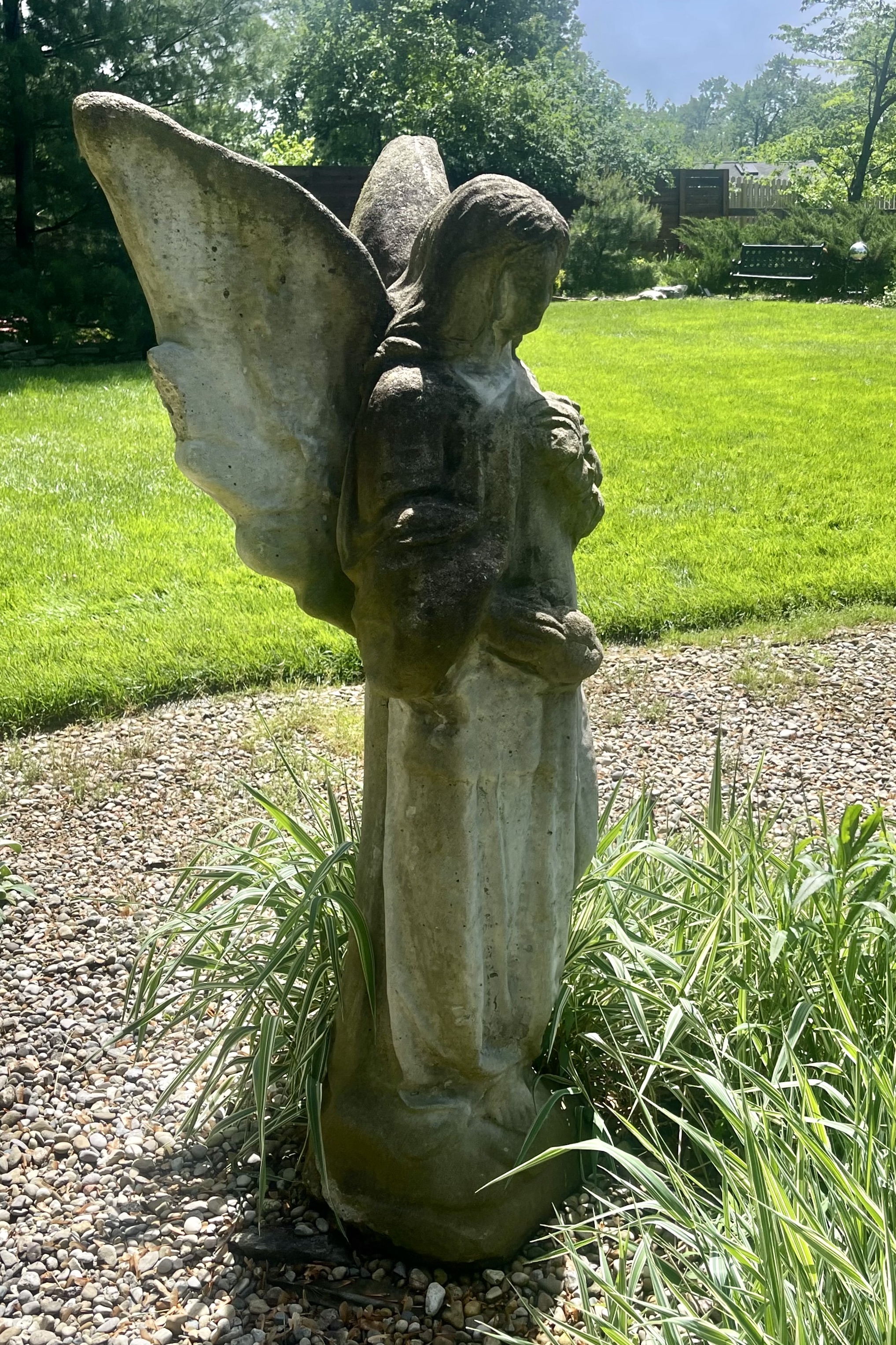 Concrete Angel Garden Statuary