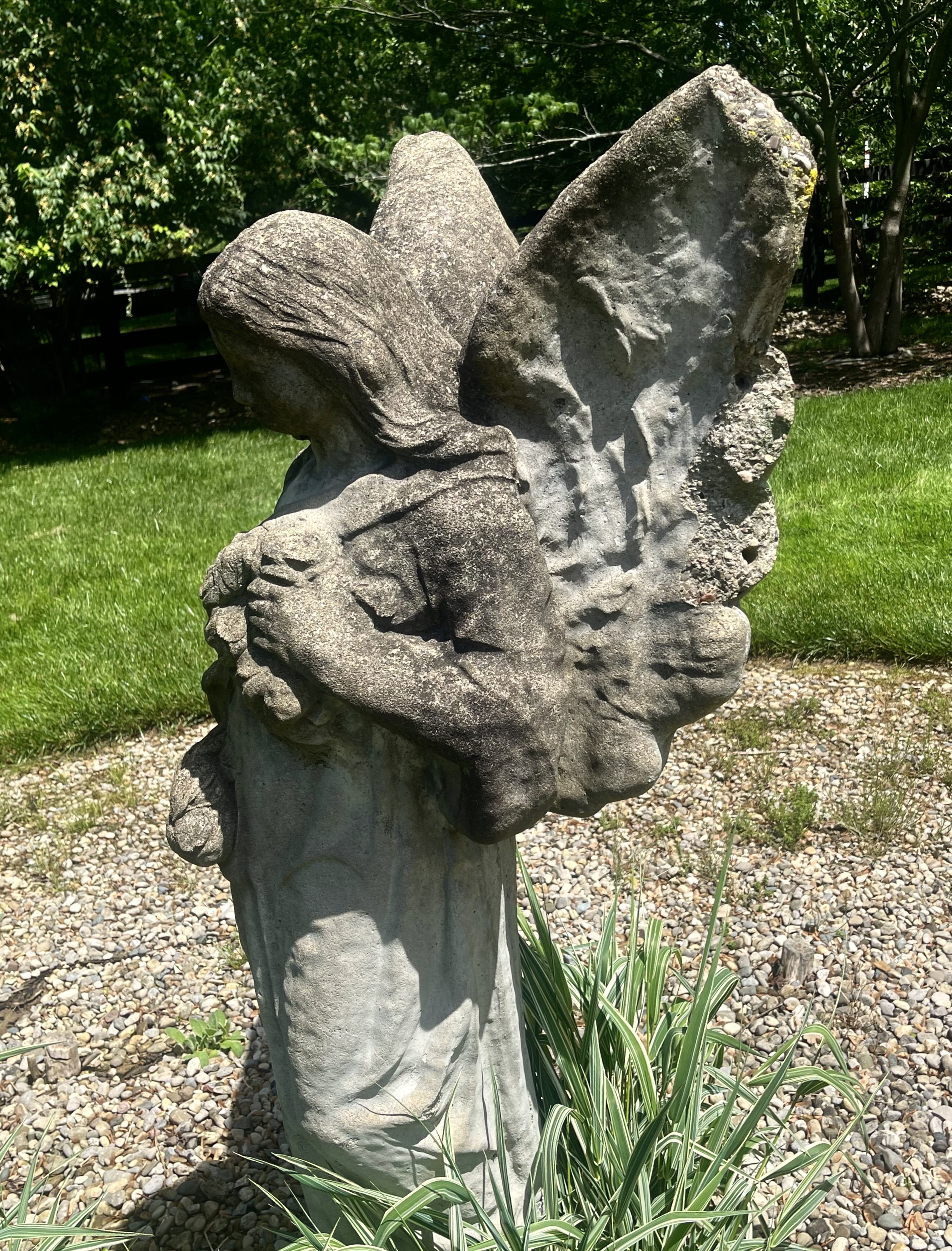 Concrete Angel Garden Statuary