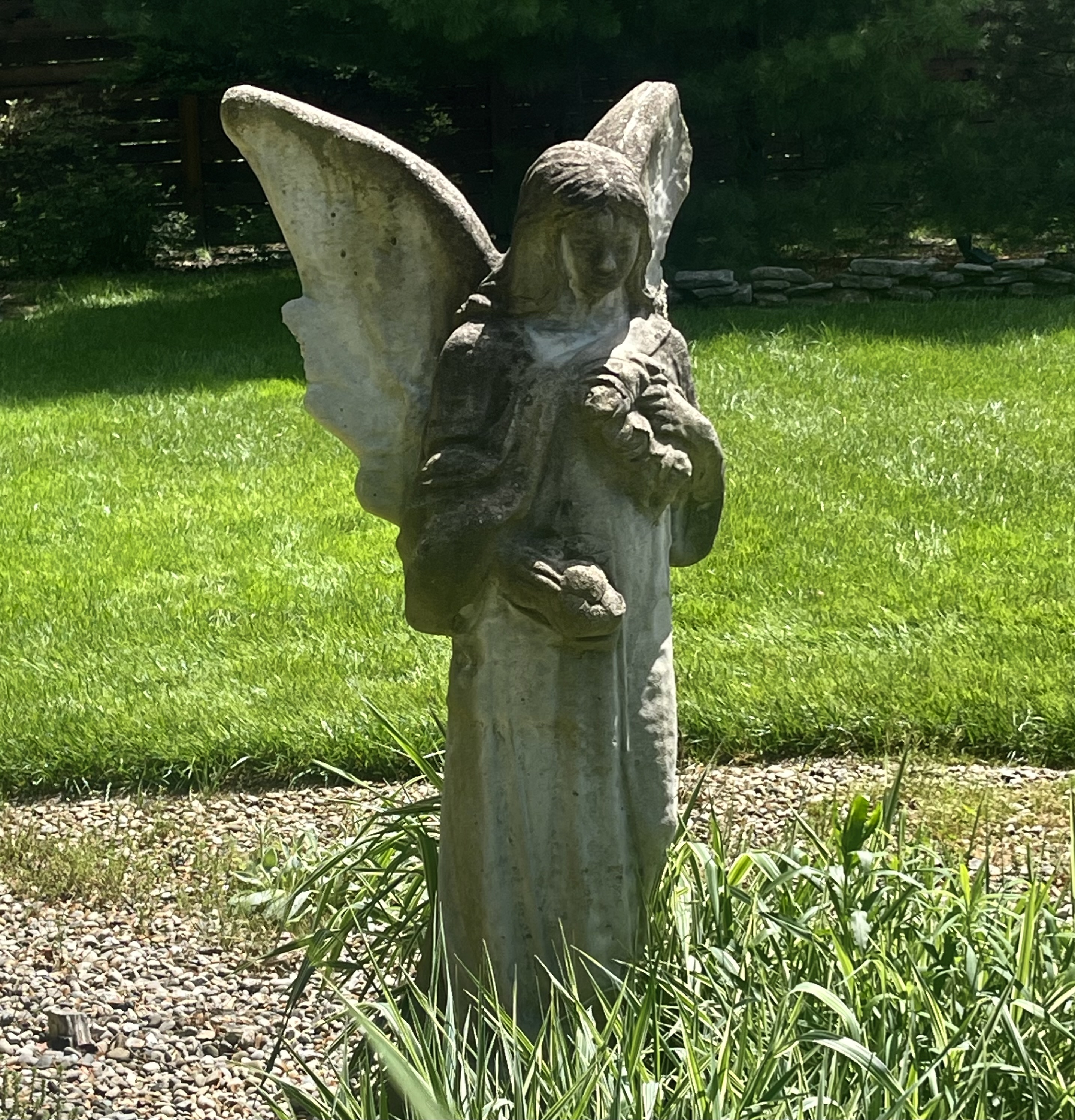Concrete Angel Garden Statuary
