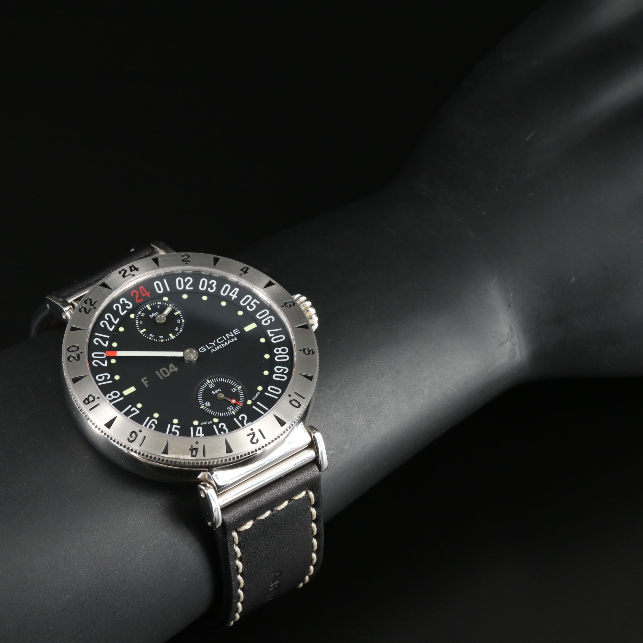 Glycine Airman F104 Steel 49MM Manual Wind Watch