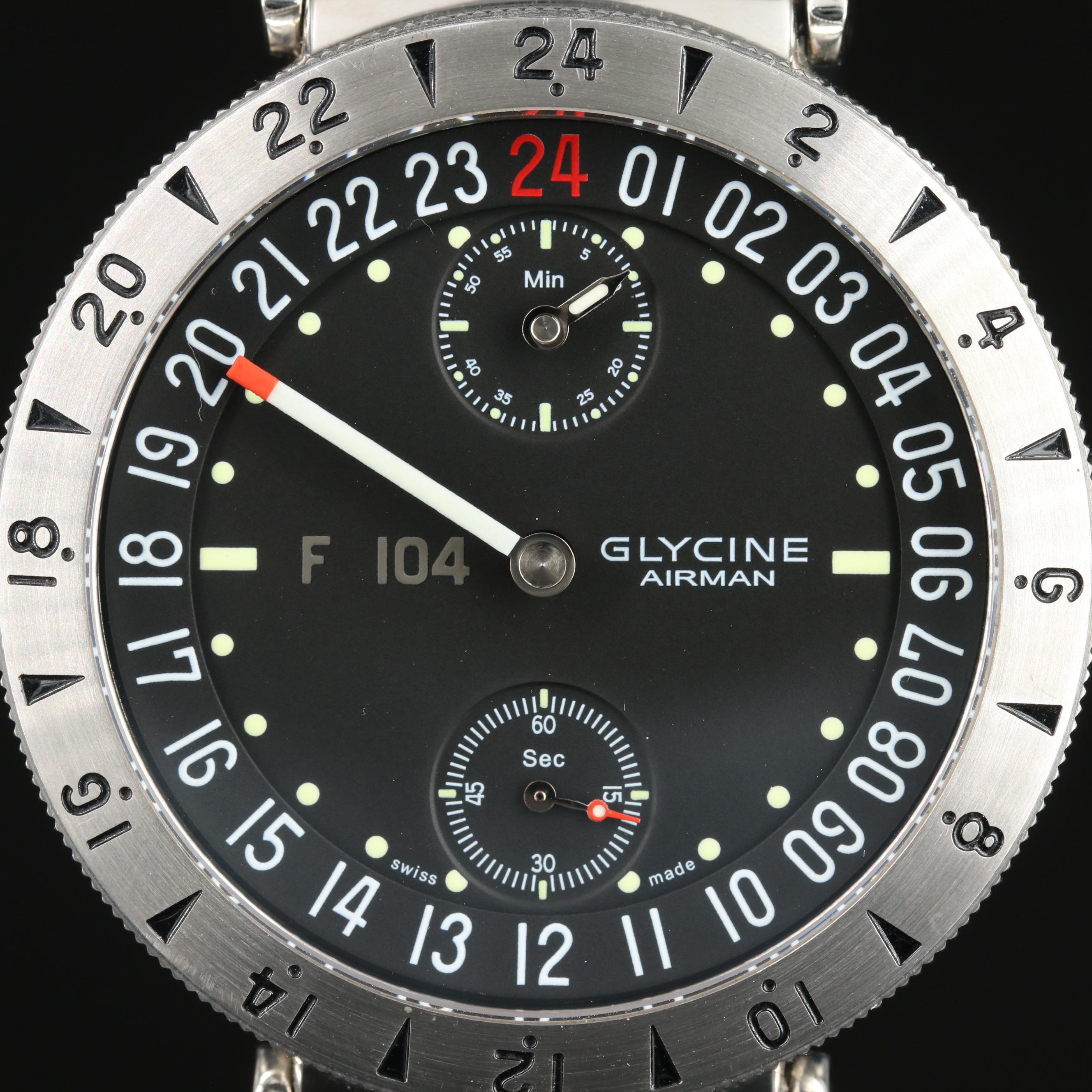 Glycine Airman F104 Steel 49MM Manual Wind Watch