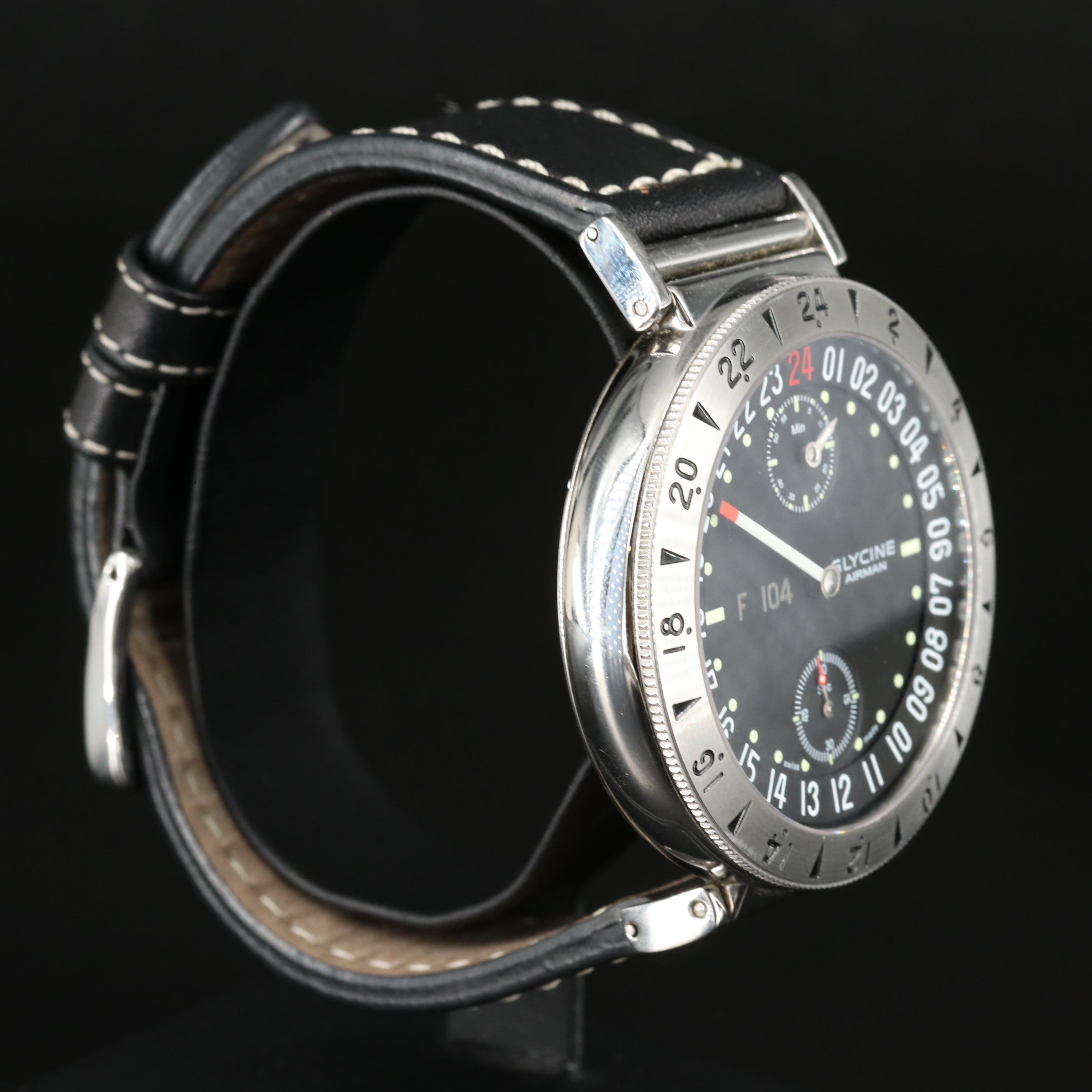 Glycine Airman F104 Steel 49MM Manual Wind Watch