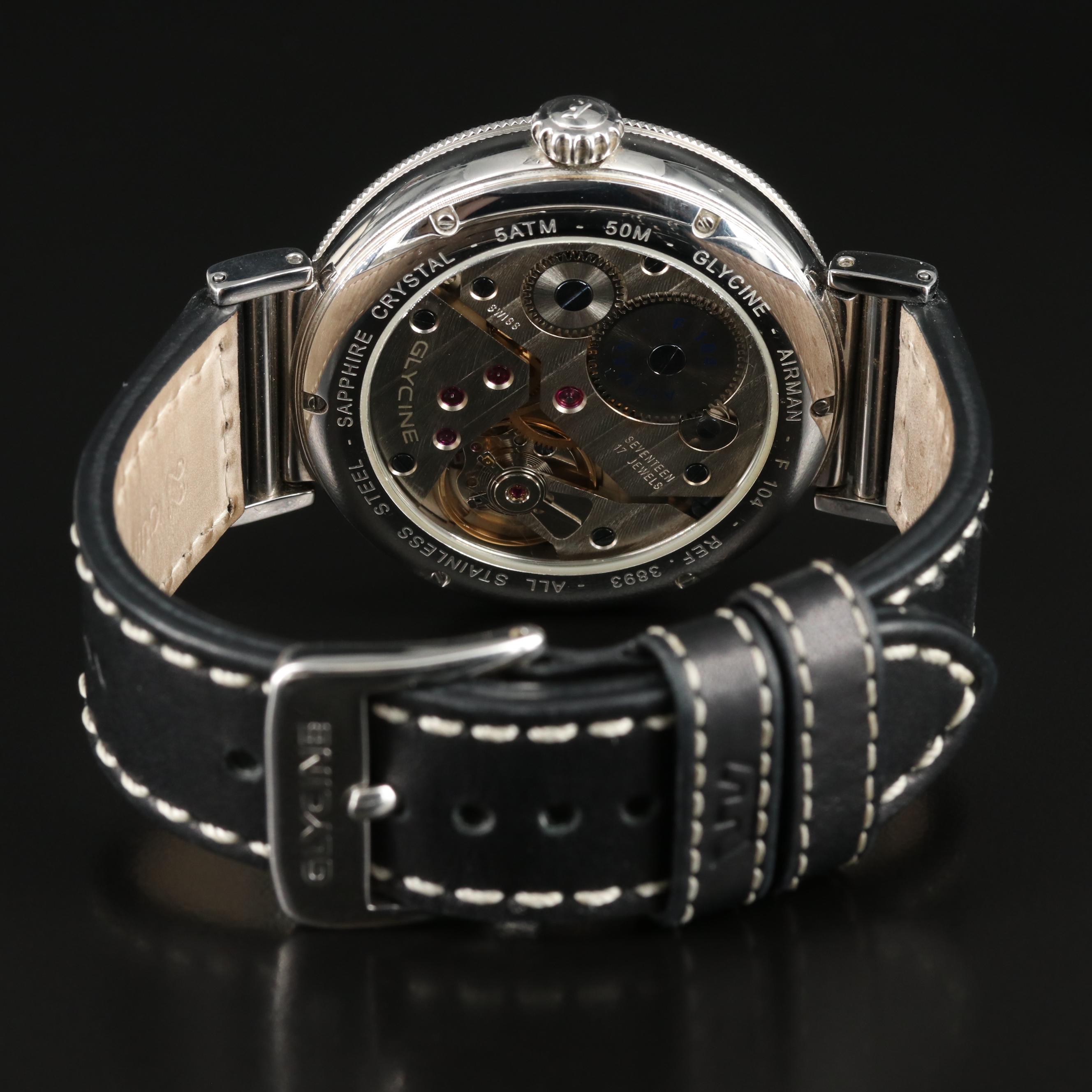 Glycine Airman F104 Steel 49MM Manual Wind Watch