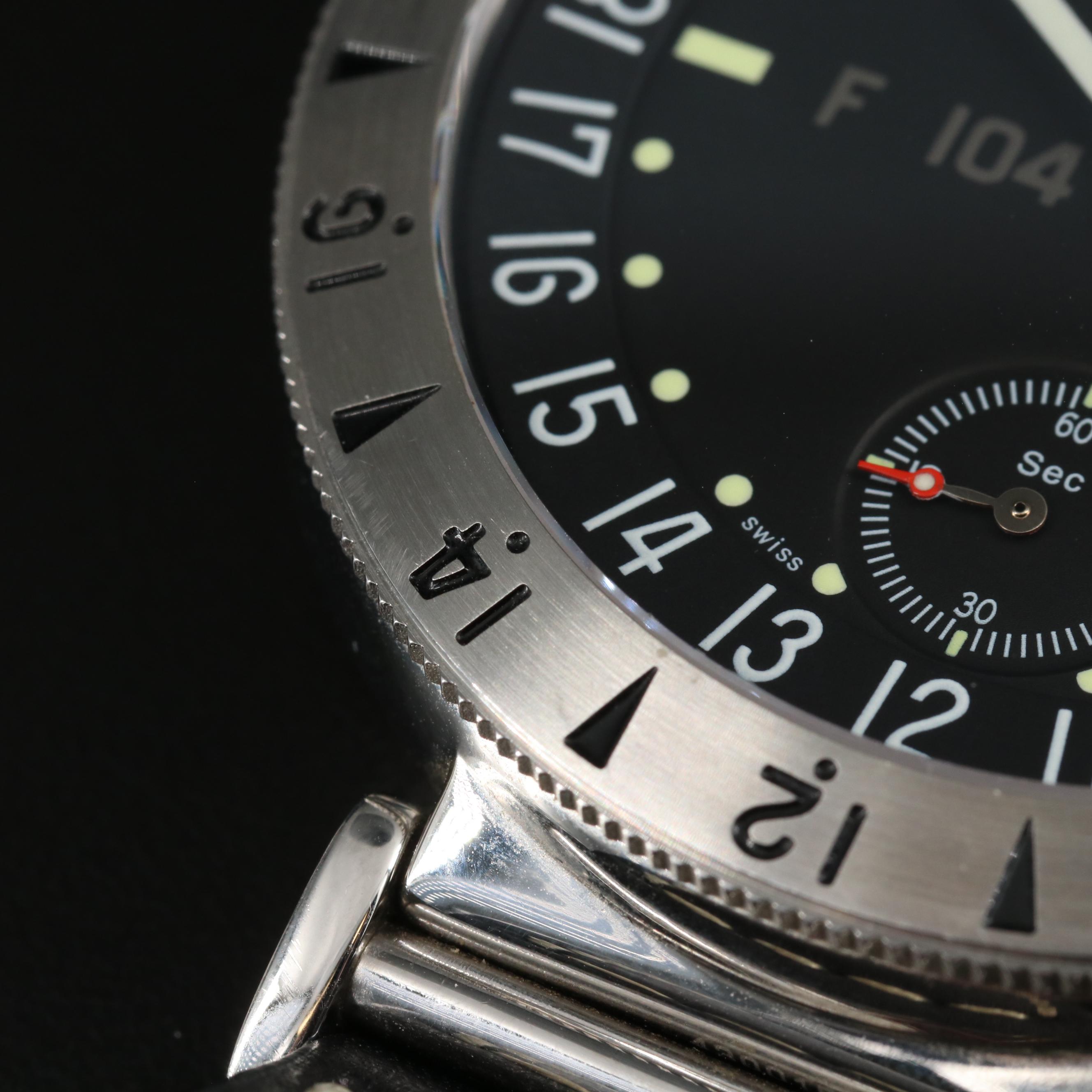 Glycine Airman F104 Steel 49MM Manual Wind Watch