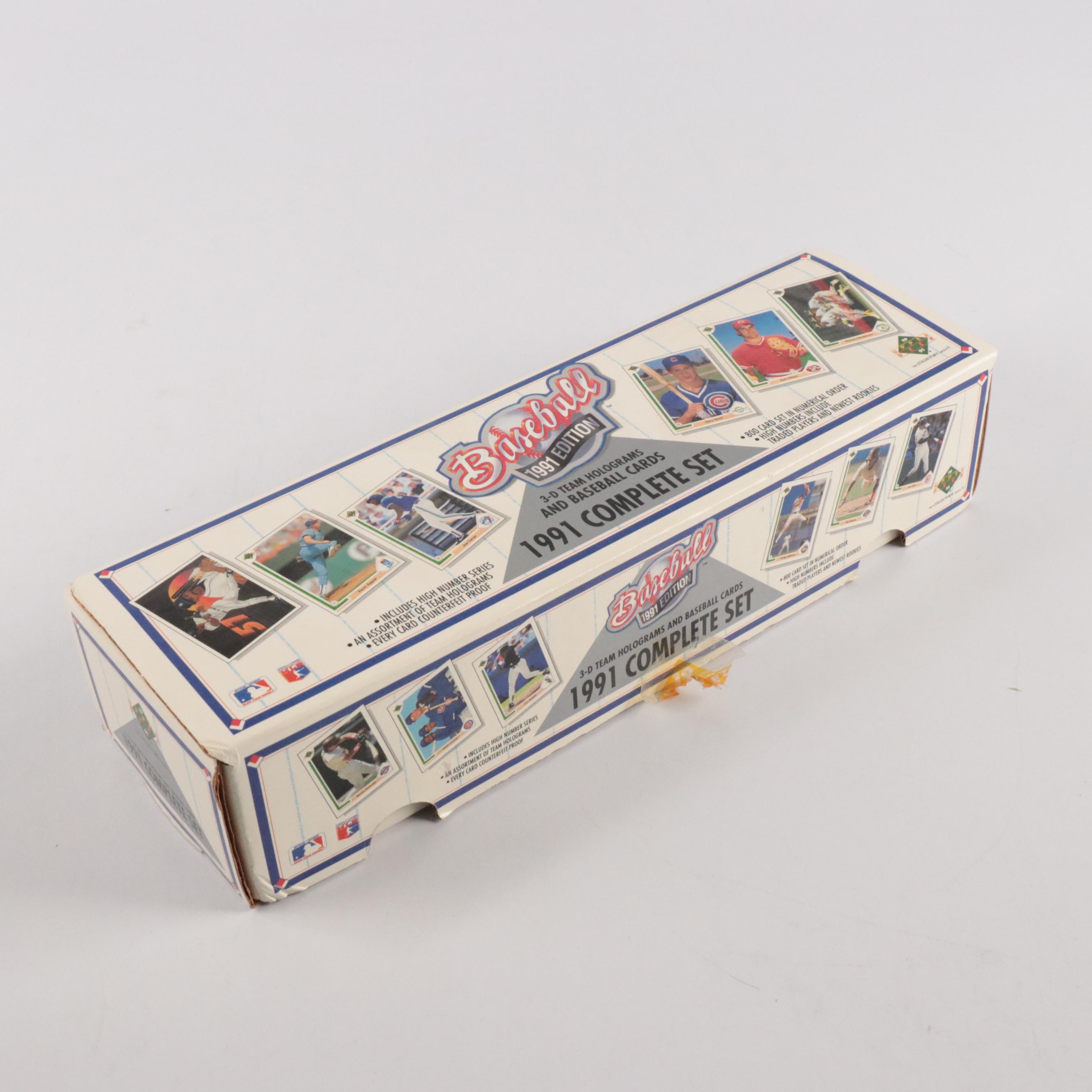 1991 Upper Deck Baseball Cards with Binder