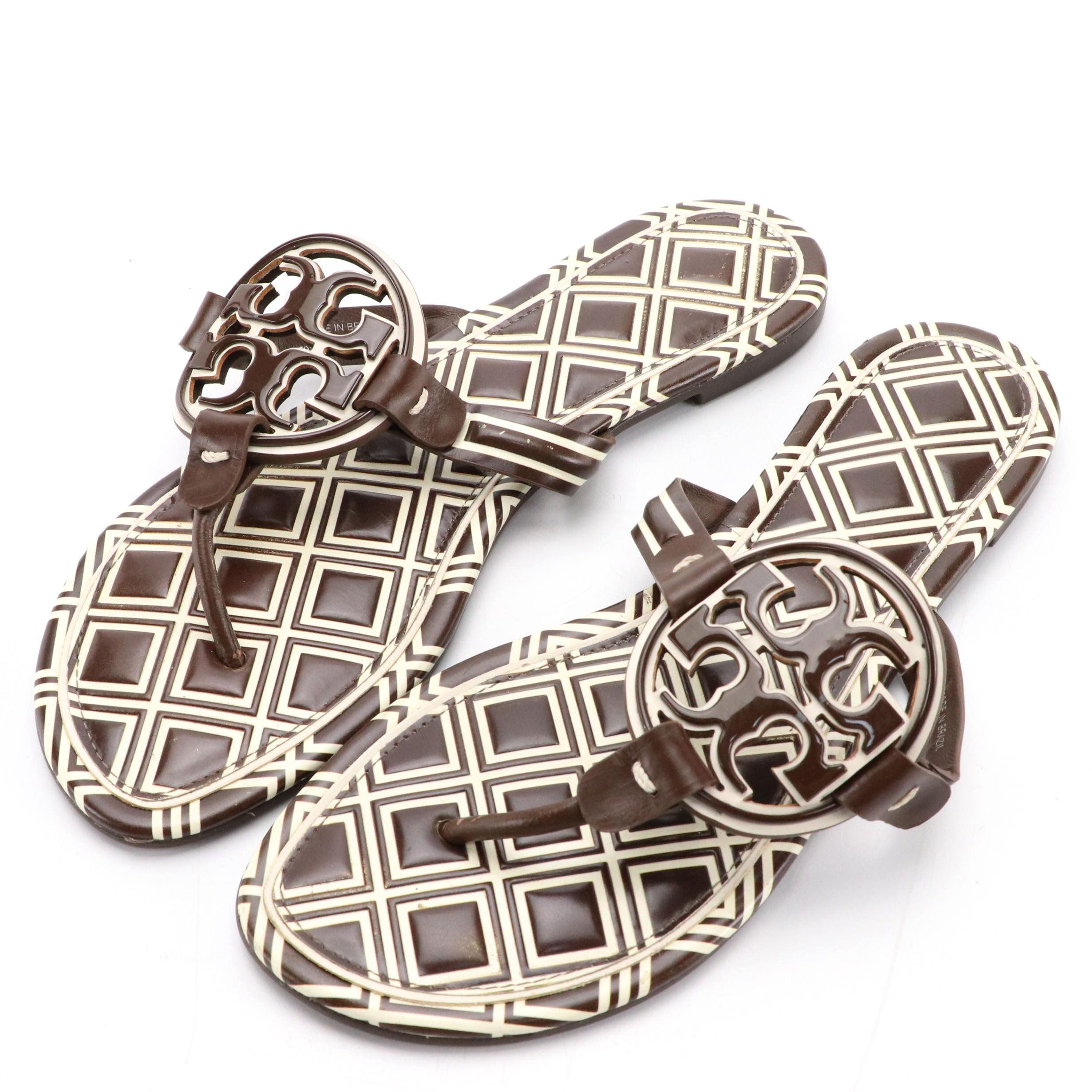 Tory Burch Logo Thong Sandals