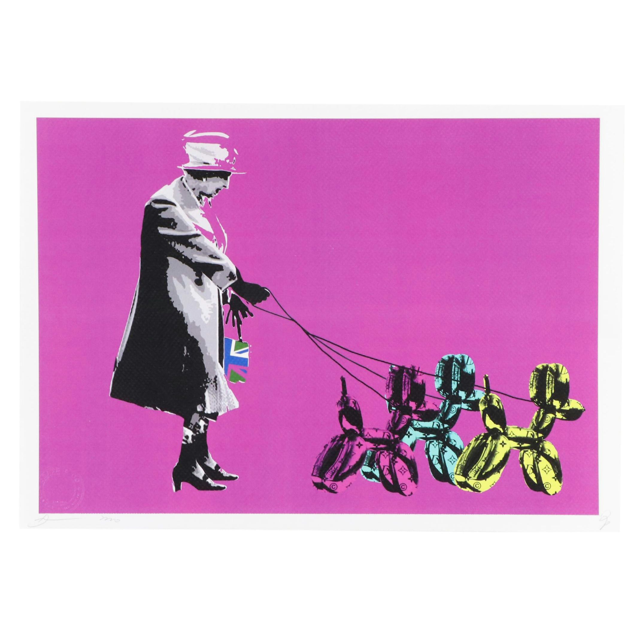 Death NYC Pop Art Digital Print Featuring Queen Elizabeth x Jeff Koons