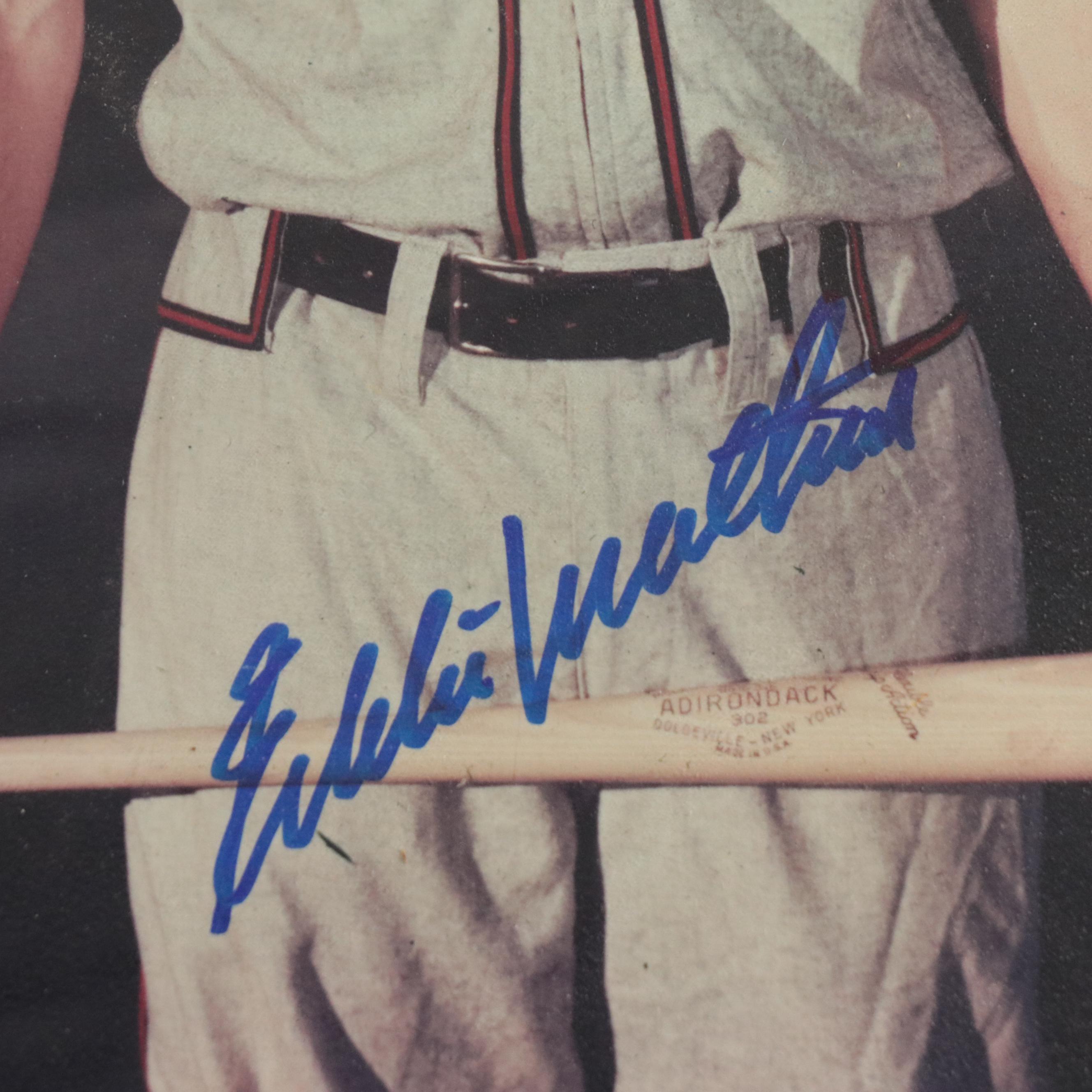 Ozzie Guillen Signed Shirt with Eddie Mathews Signed Print and More