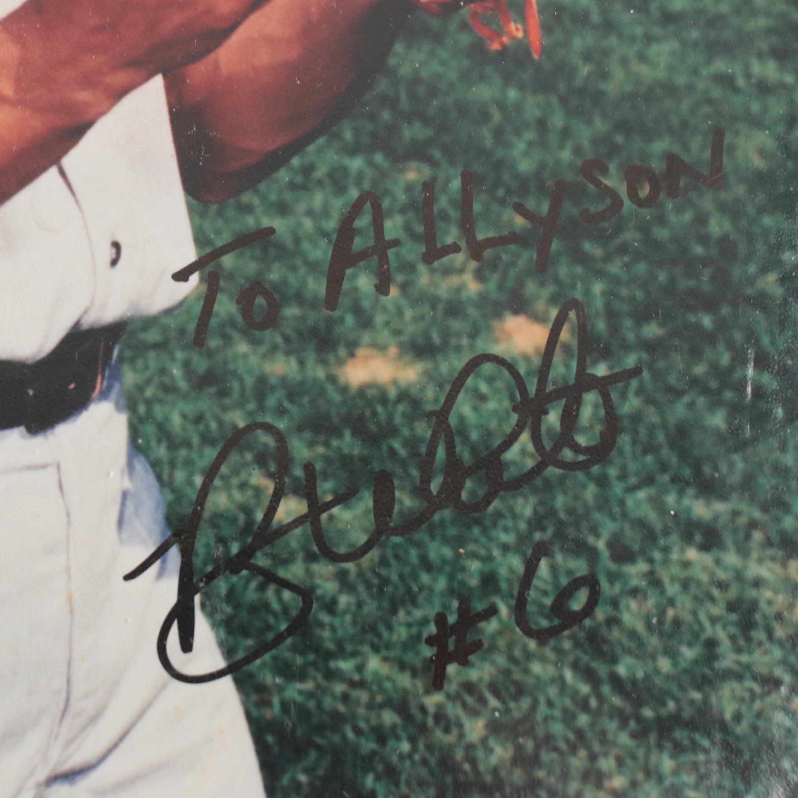 Ozzie Guillen Signed Shirt with Eddie Mathews Signed Print and More